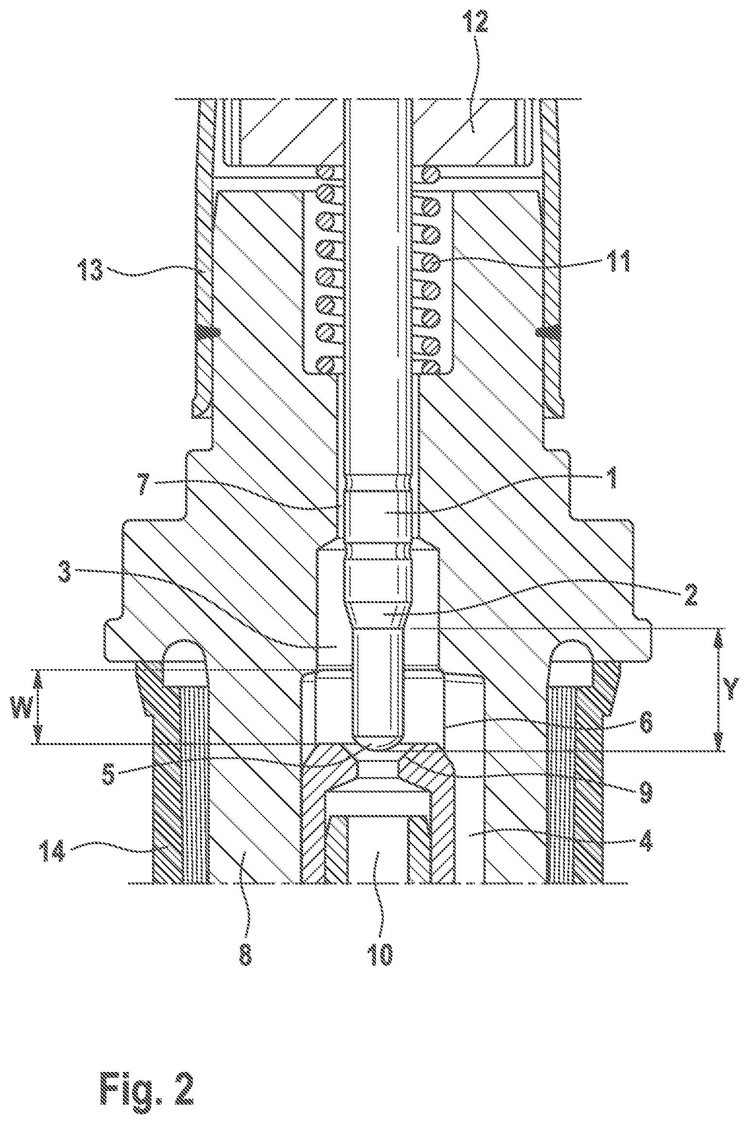 Patent US12345350 Figure 2 – Solenoid valve for a slip-controlled motor-vehicle brake system