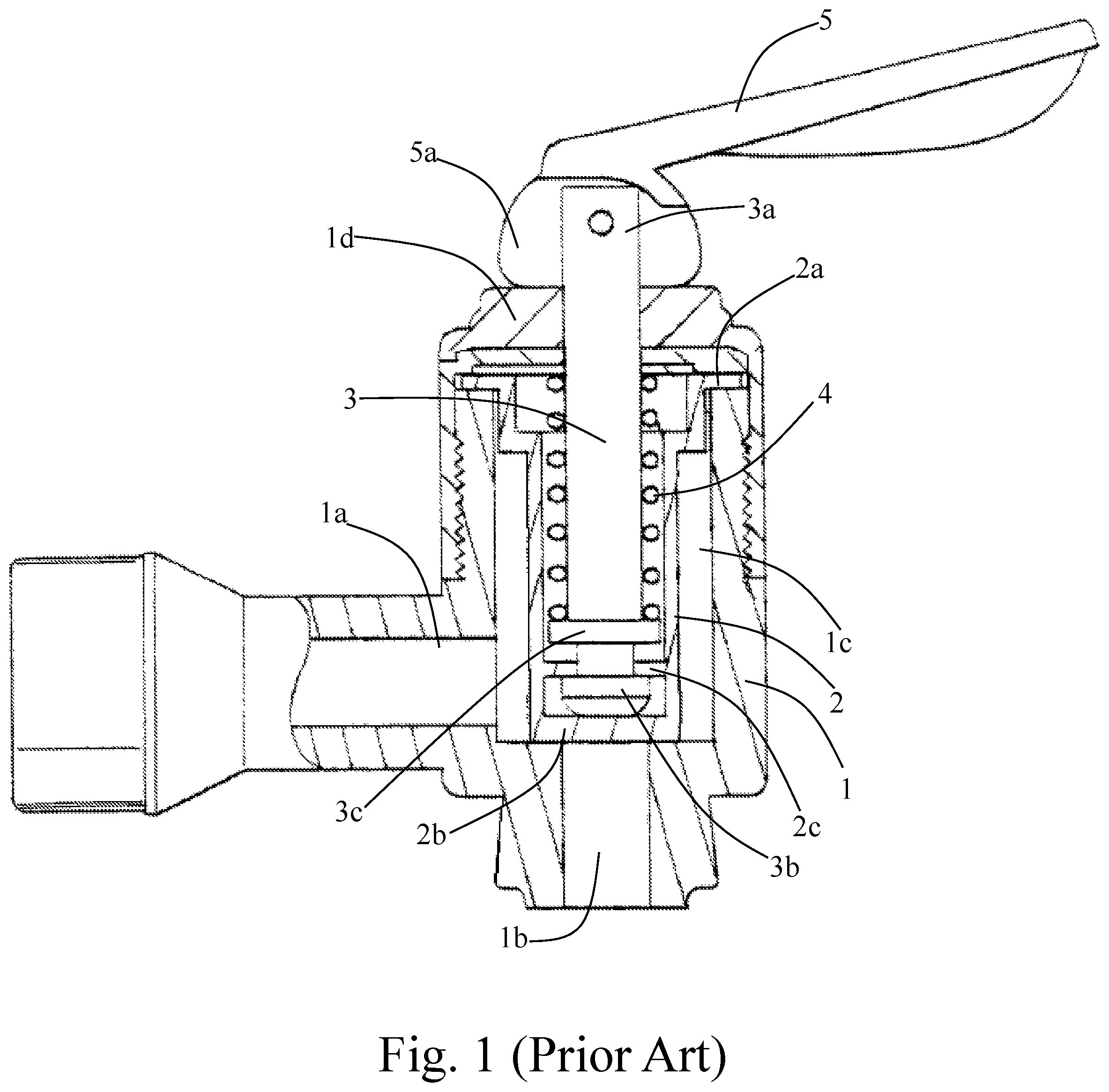 Patent US12345353 Figure 1 – Safety handle for faucet