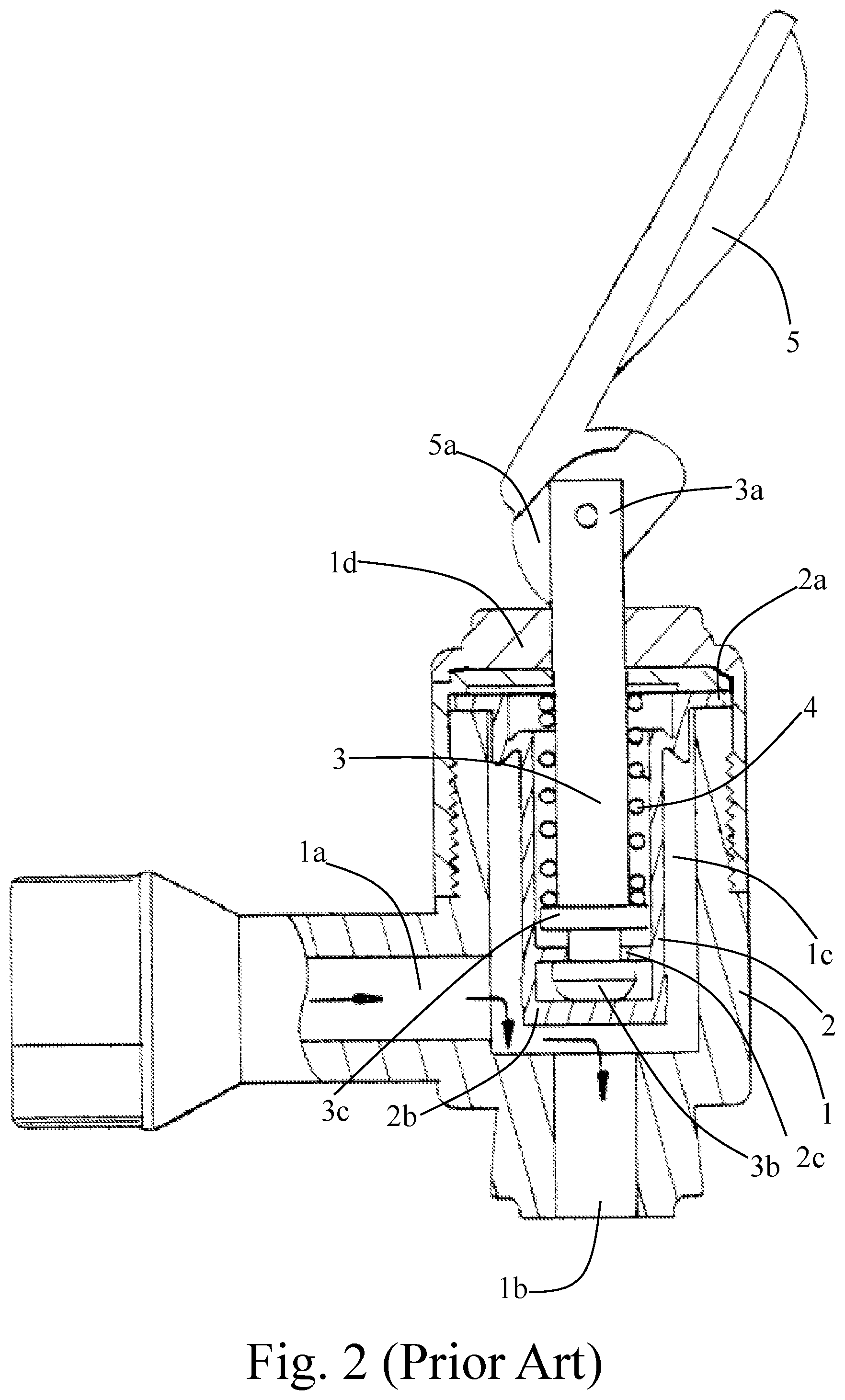 Patent US12345353 Figure 2 – Safety handle for faucet
