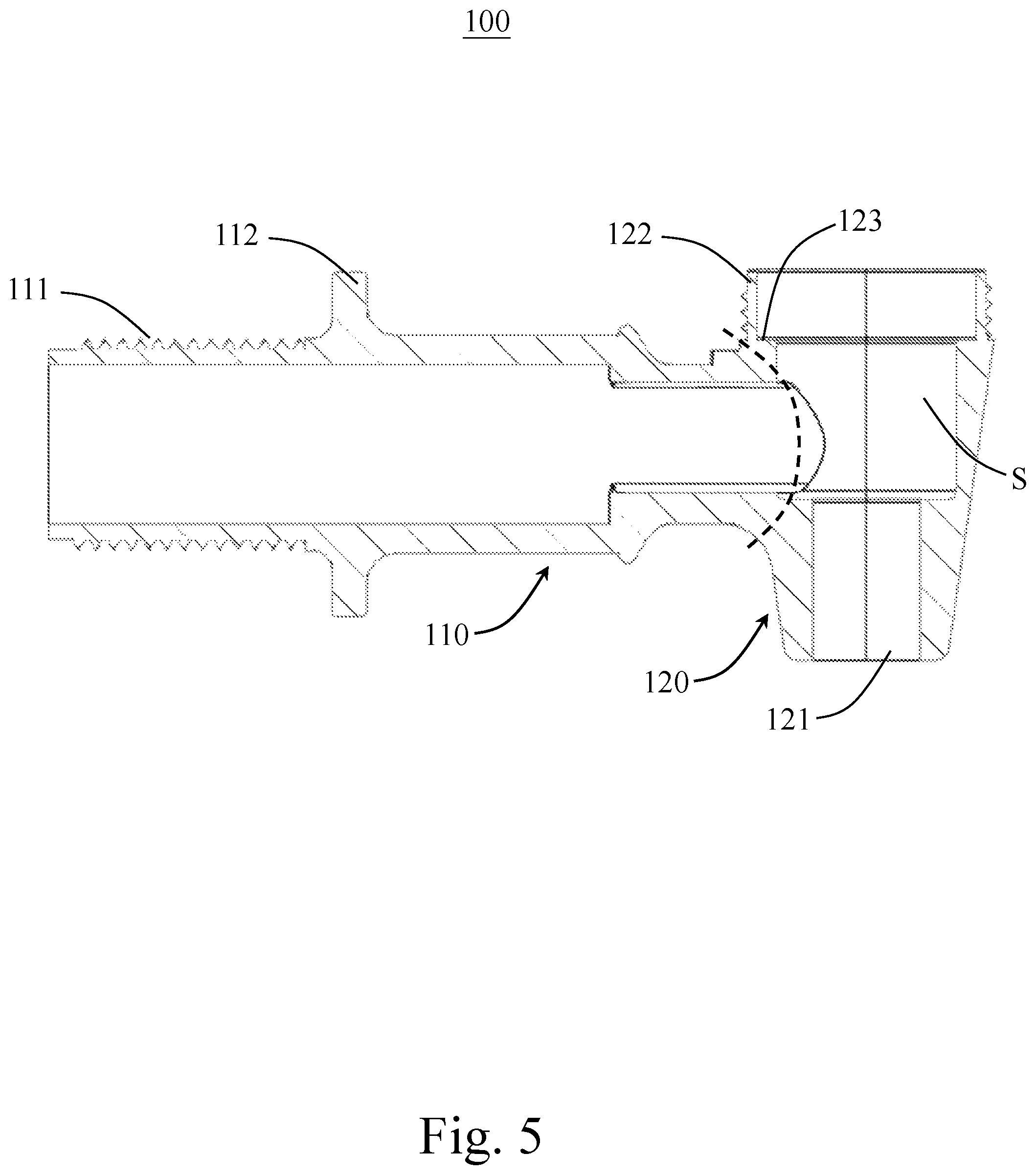 Patent US12345353 Figure 5 – Safety handle for faucet