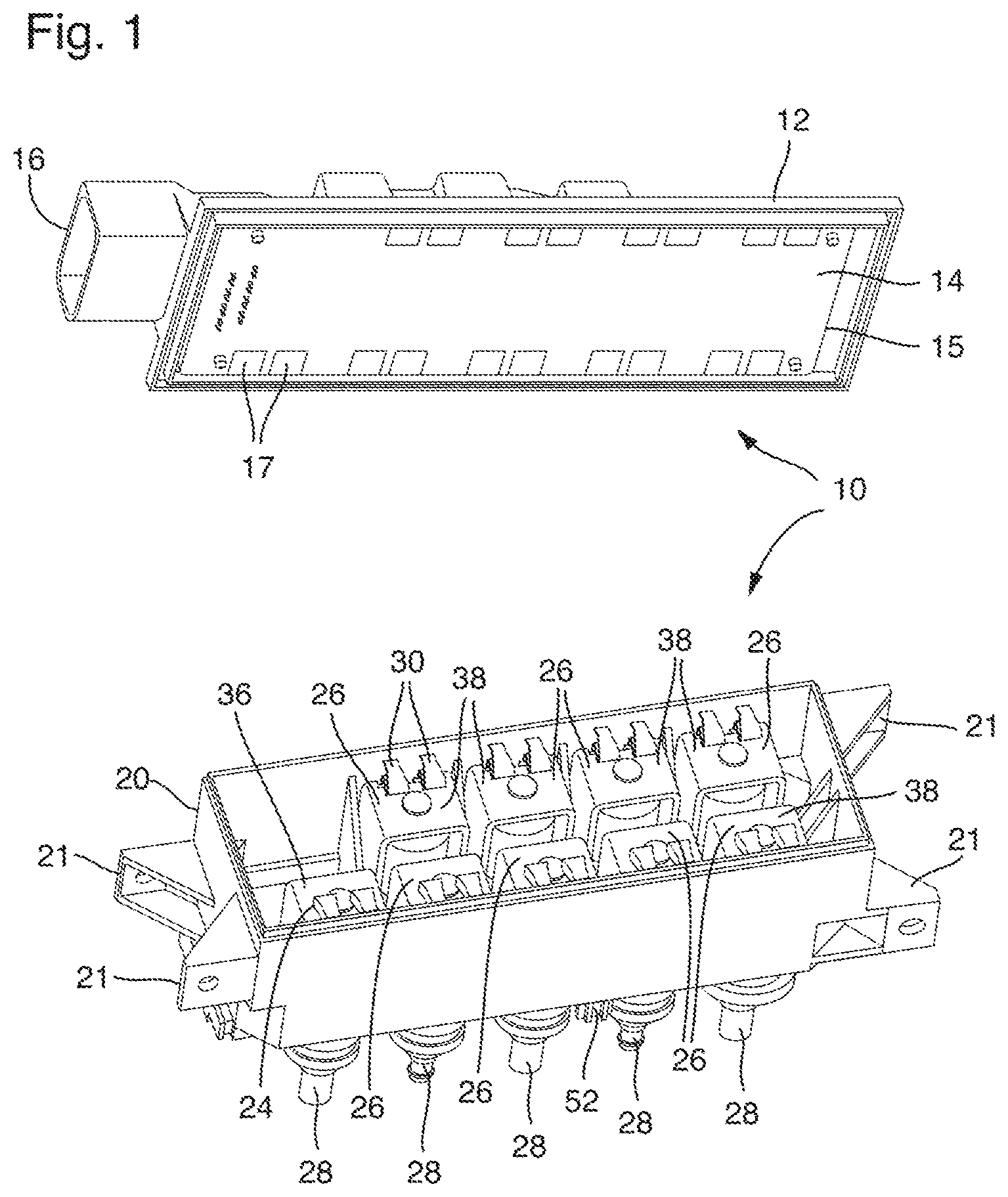 Patent US12345354 — Valve block and method for supplying cleaning medium, and use of a valve block — Figure 1