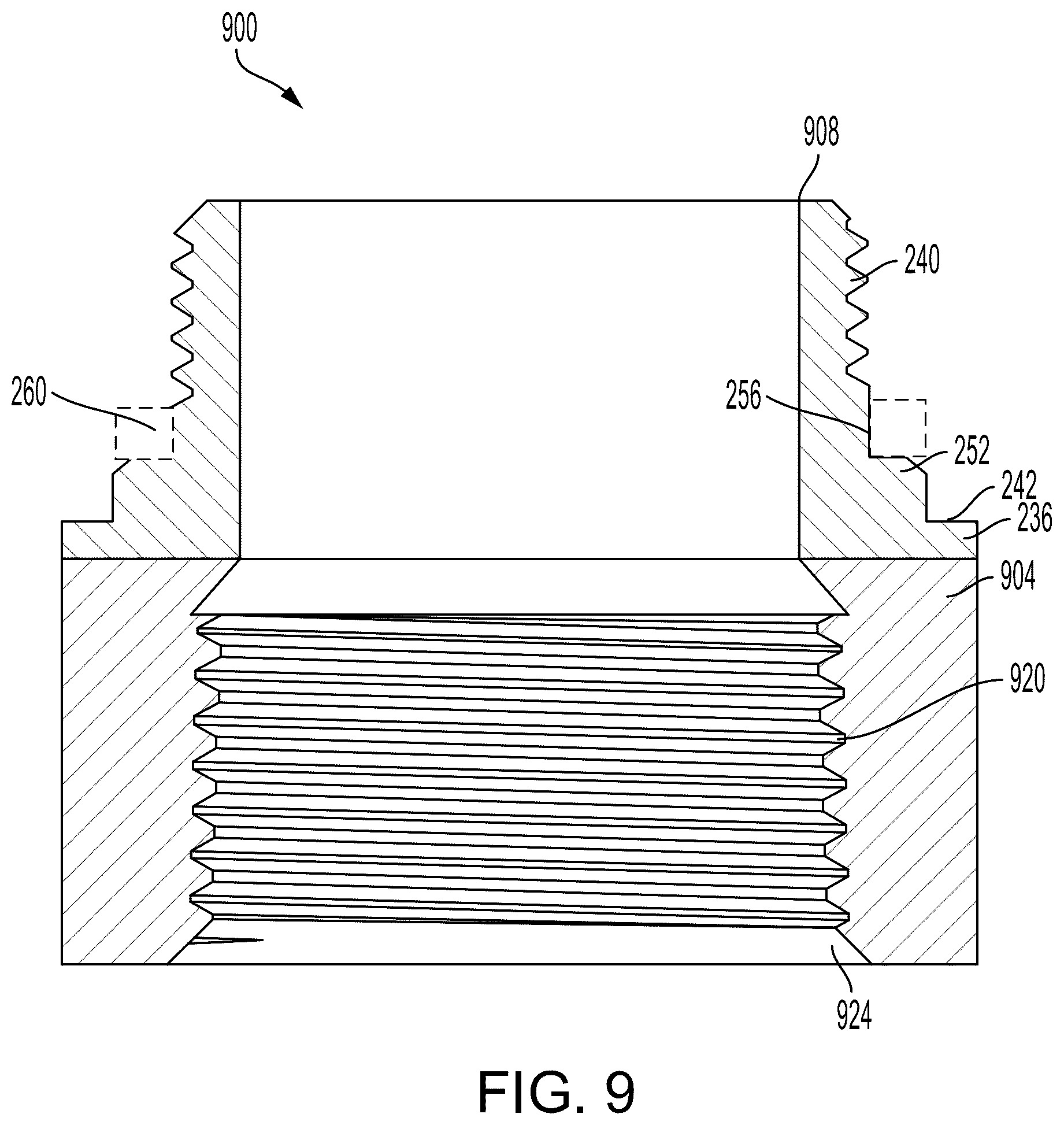 Patent US12345360 Figure 10 – Systems and methods for sprinkler systems with flexible hose and rapid seal adapter