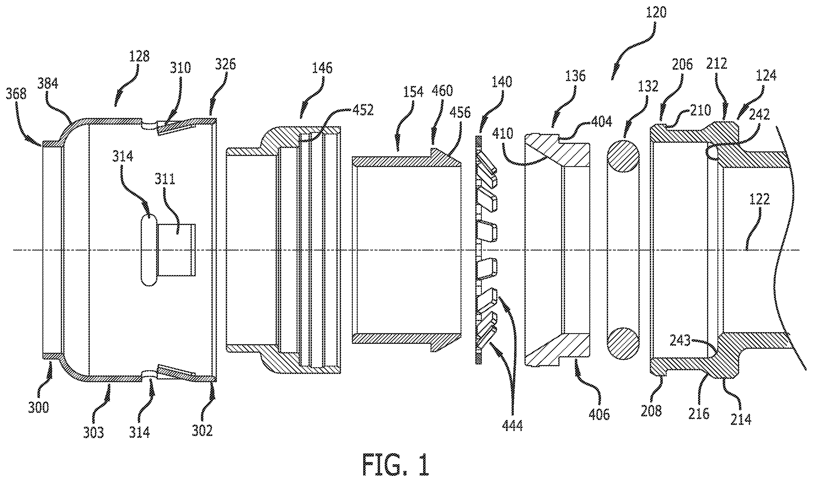 Patent US12345361 Figure 1 – Plumbing fitting