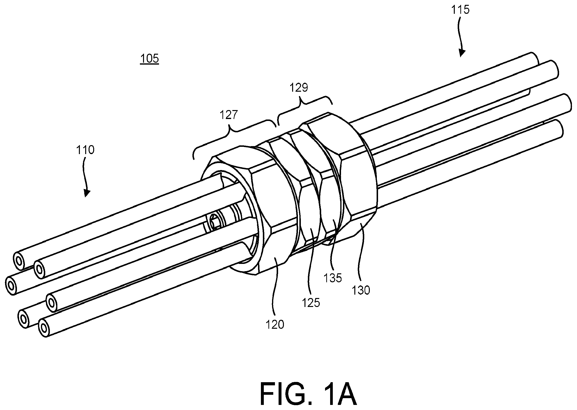 Patent US12345363 Figure 1 – Multiport disconnect couplings