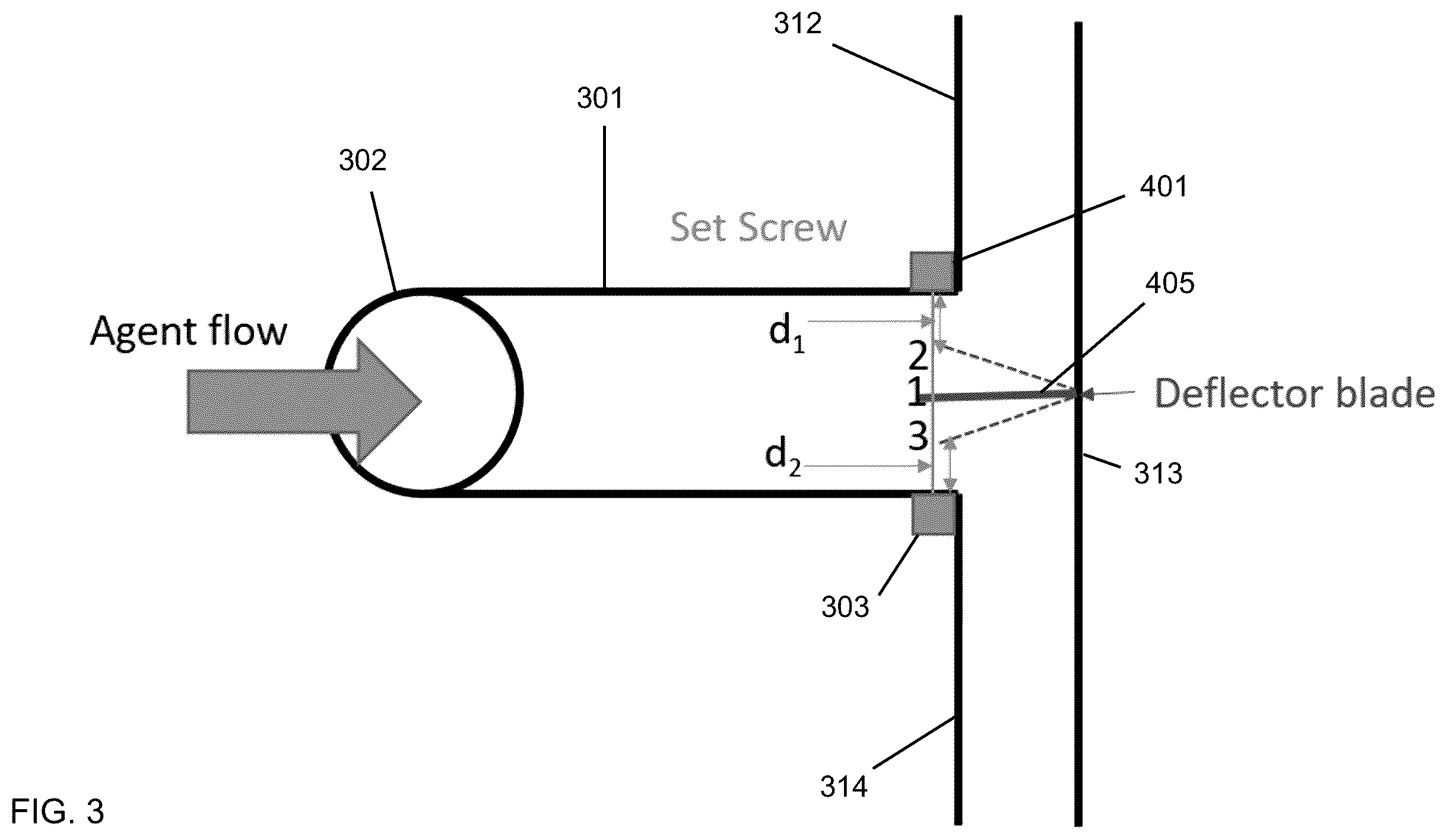 Patent US12345365 Figure 3 – Adjustable flow splitter for distribution systems