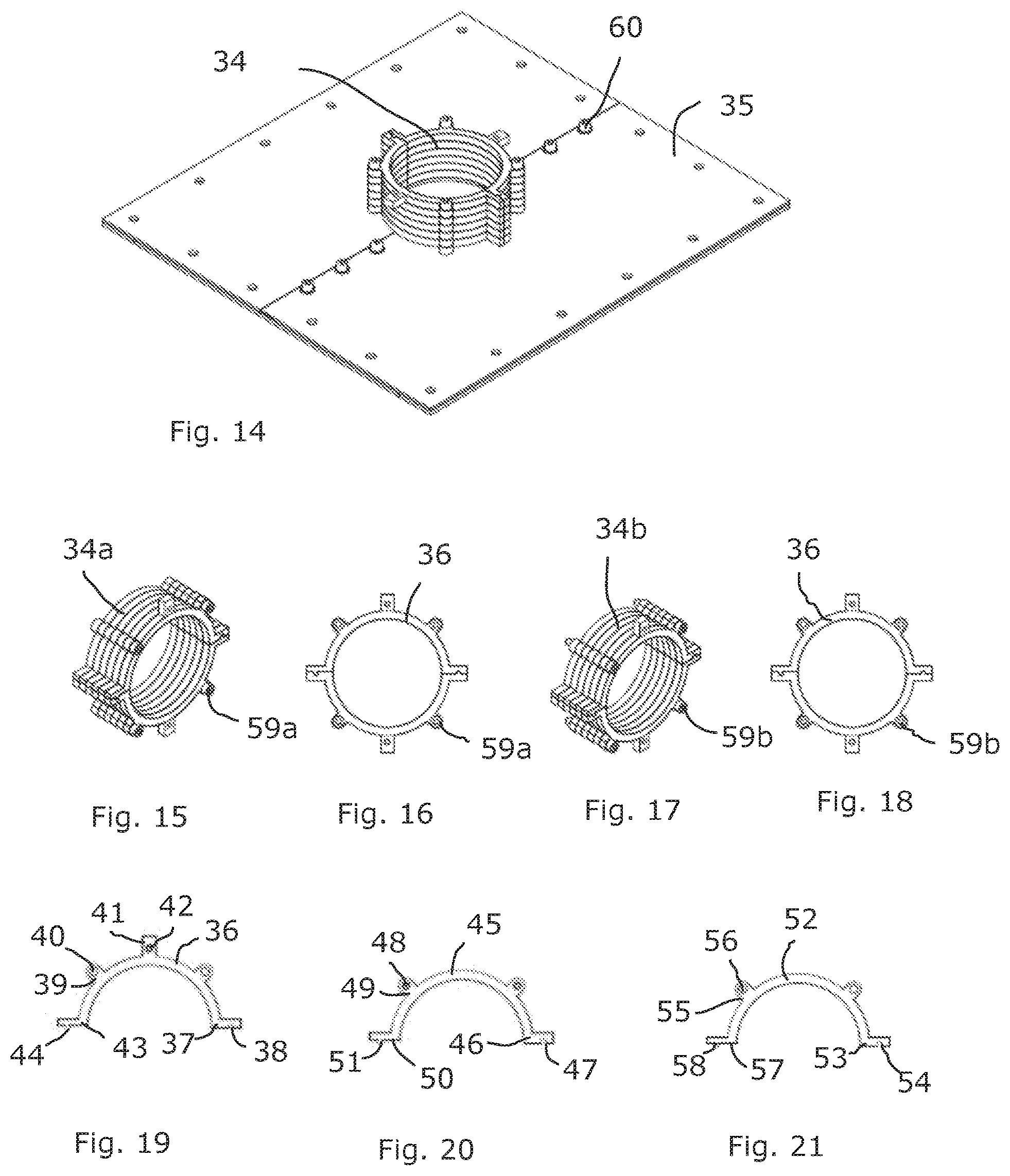 Patent US12345366 Figure 2 – Combination of split plate and sleeve, and a sleeve