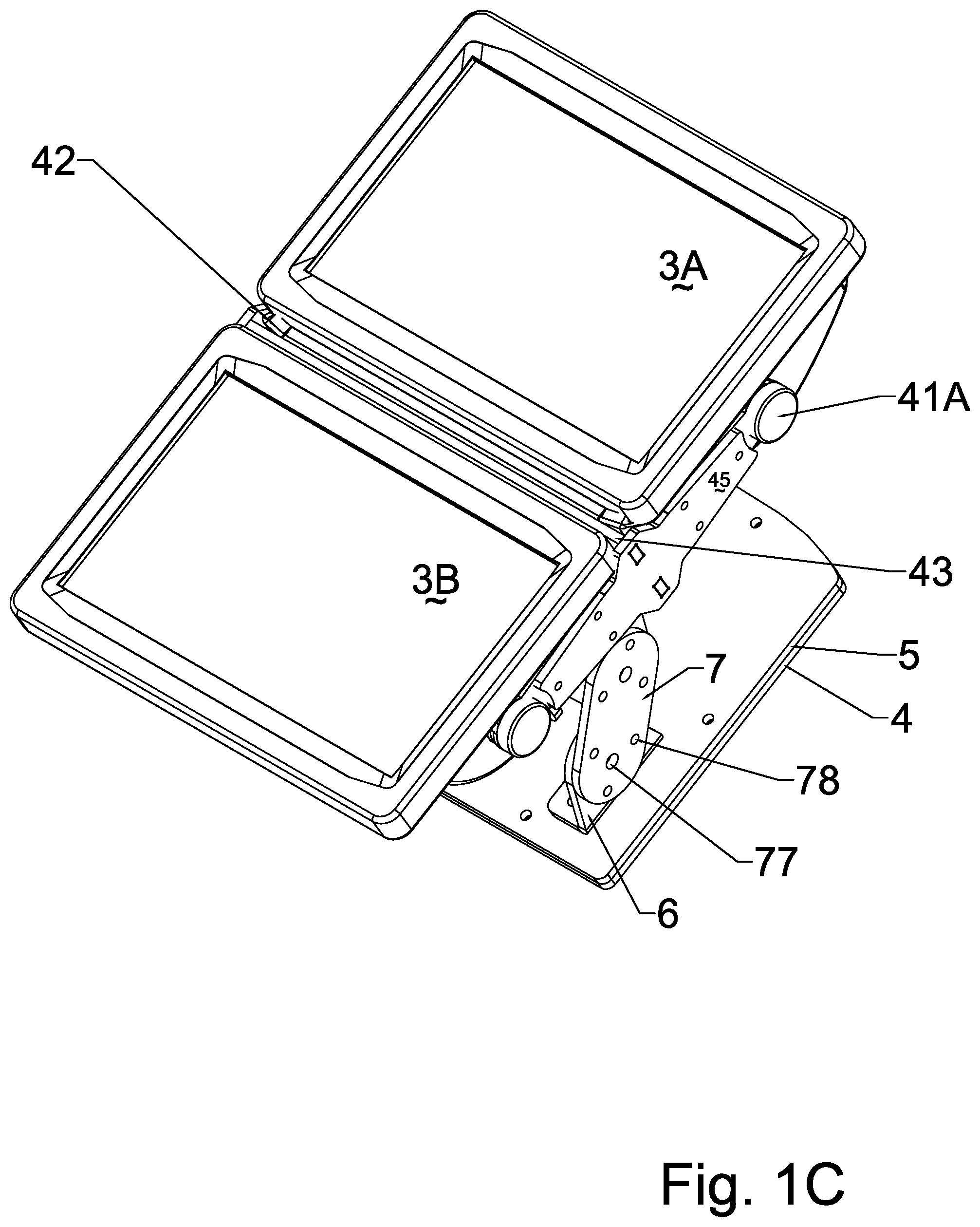 Patent US12345369 Figure 3 – Securely fixable vehicular display mounting system