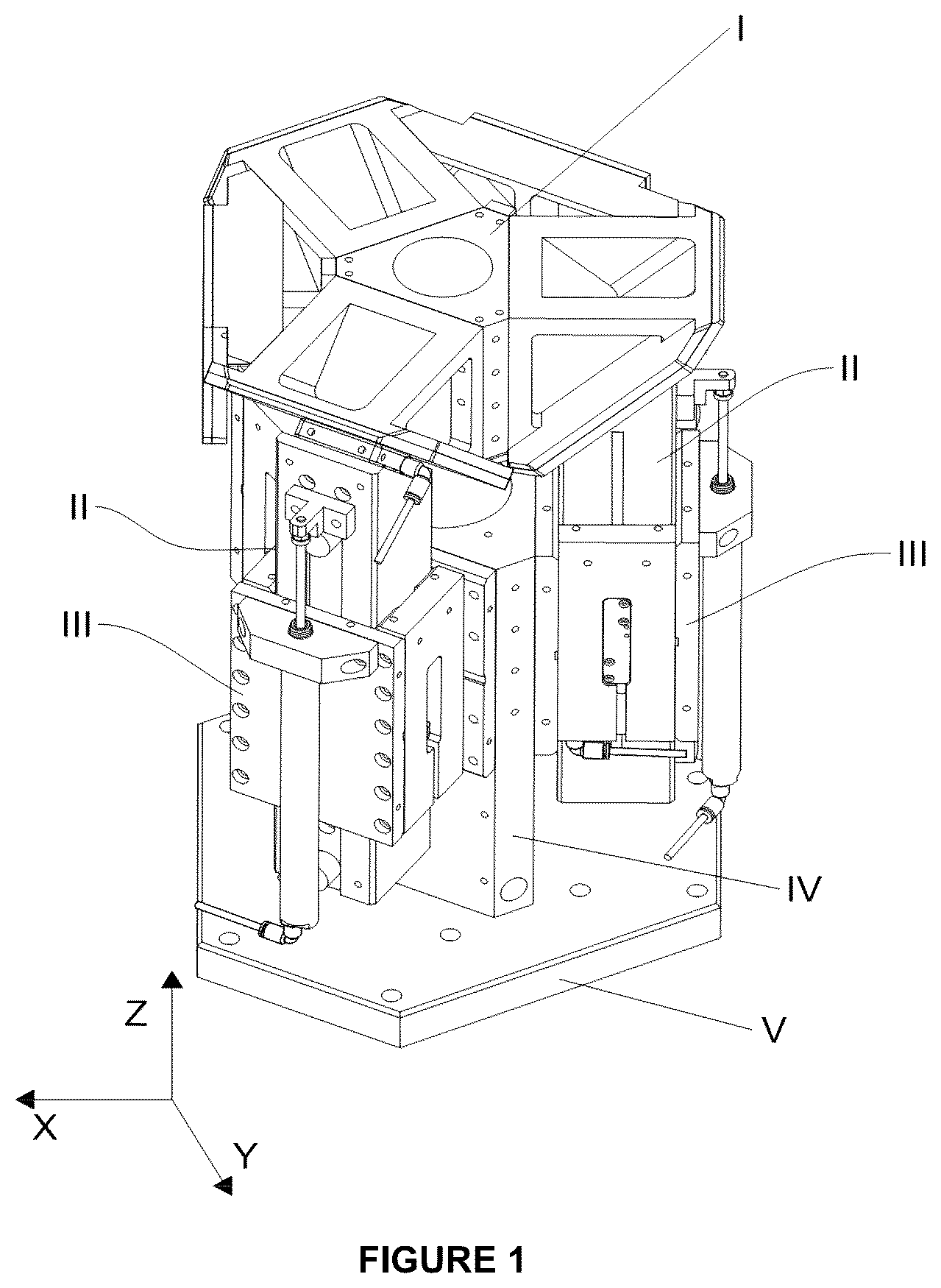 Patent US12345371 — Three degrees of freedom (3DoFs) precision positioning wedge air bearing stage system (WABSS) — Figure 1
