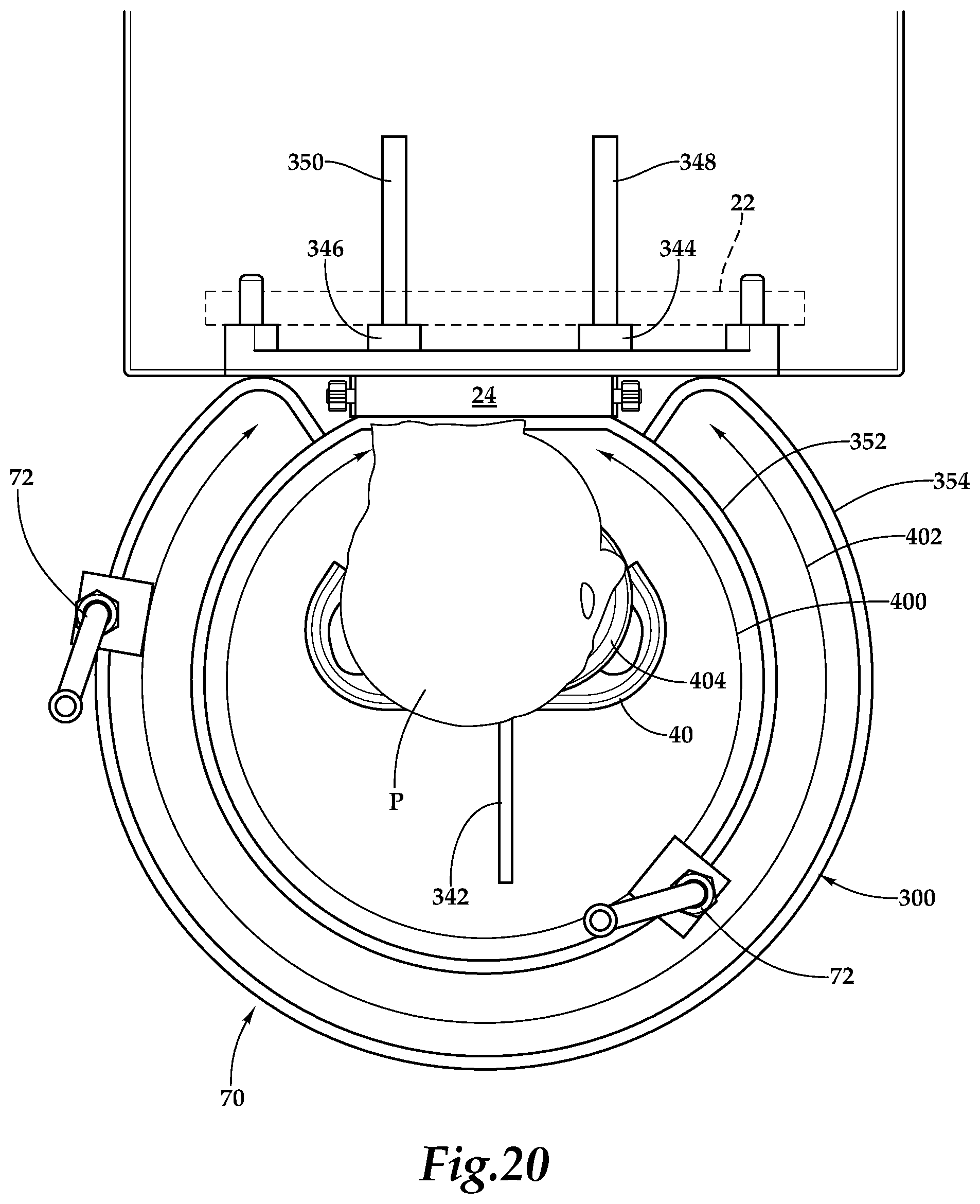 Patent US12345373 Figure 10 – Base station assembly for an operating room table
