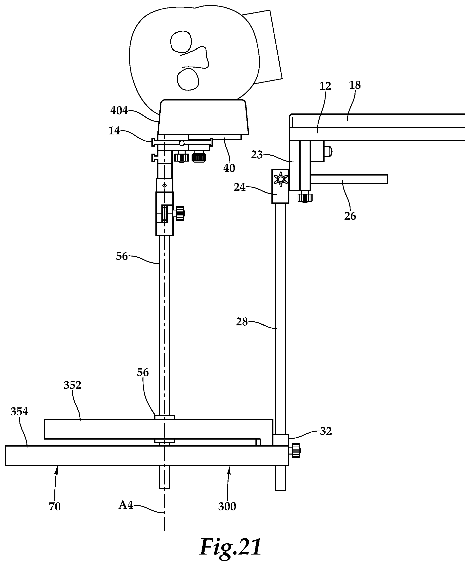Patent US12345373 Figure 11 – Base station assembly for an operating room table