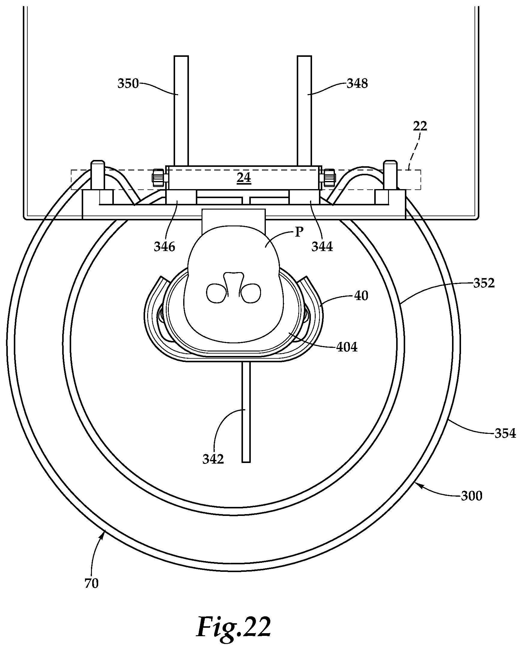 Patent US12345373 Figure 12 – Base station assembly for an operating room table