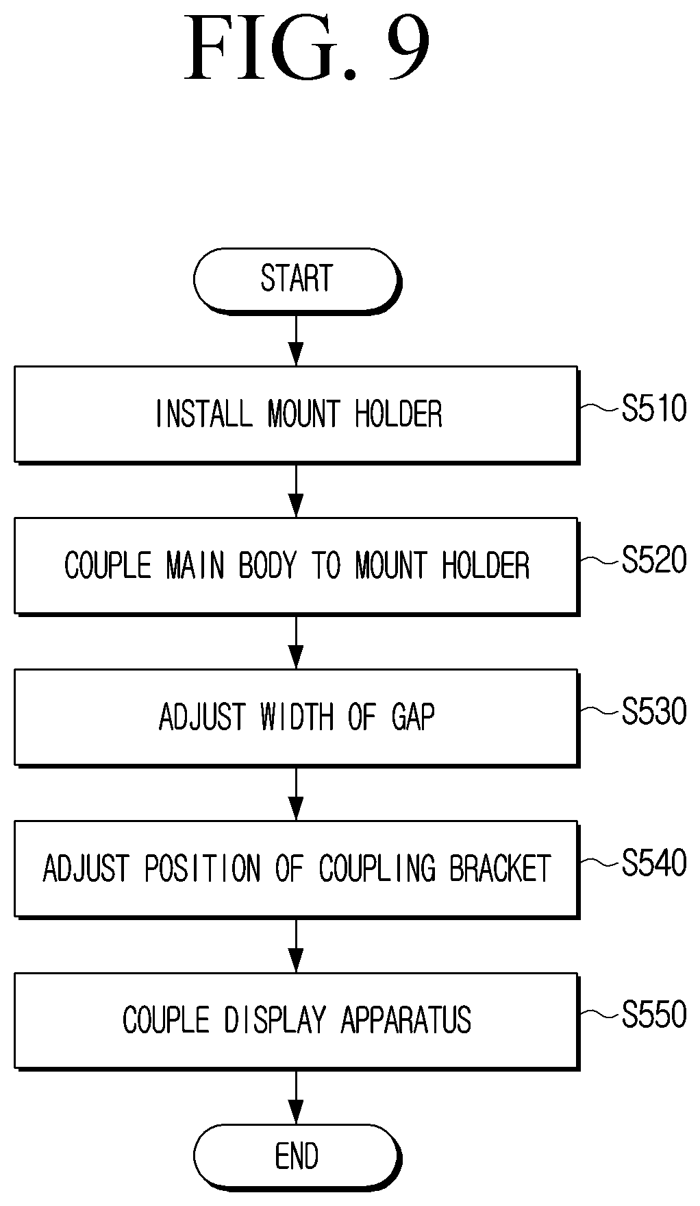 Patent US12345374 Figure 10 – Wall mount for display apparatus and installation method thereof