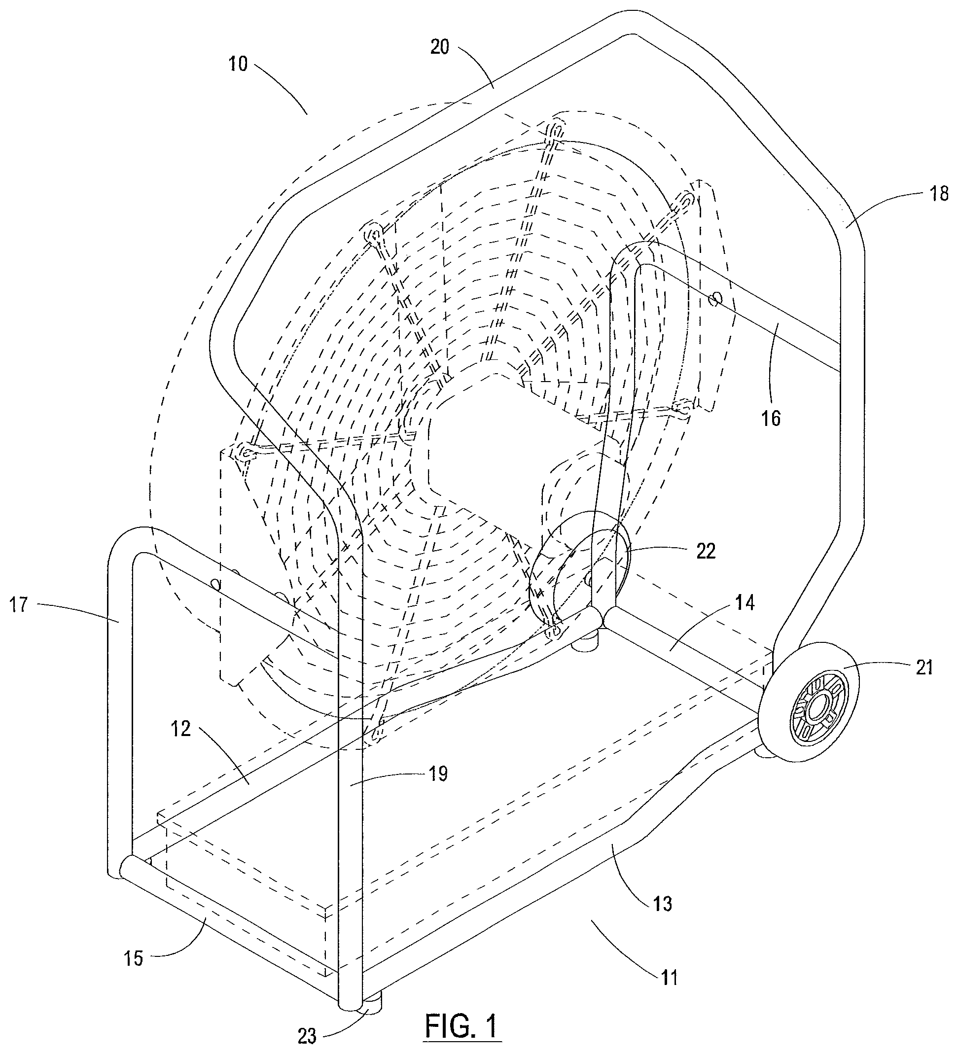 Patent US12345375 Figure 1 – Support frame for positive pressure blower