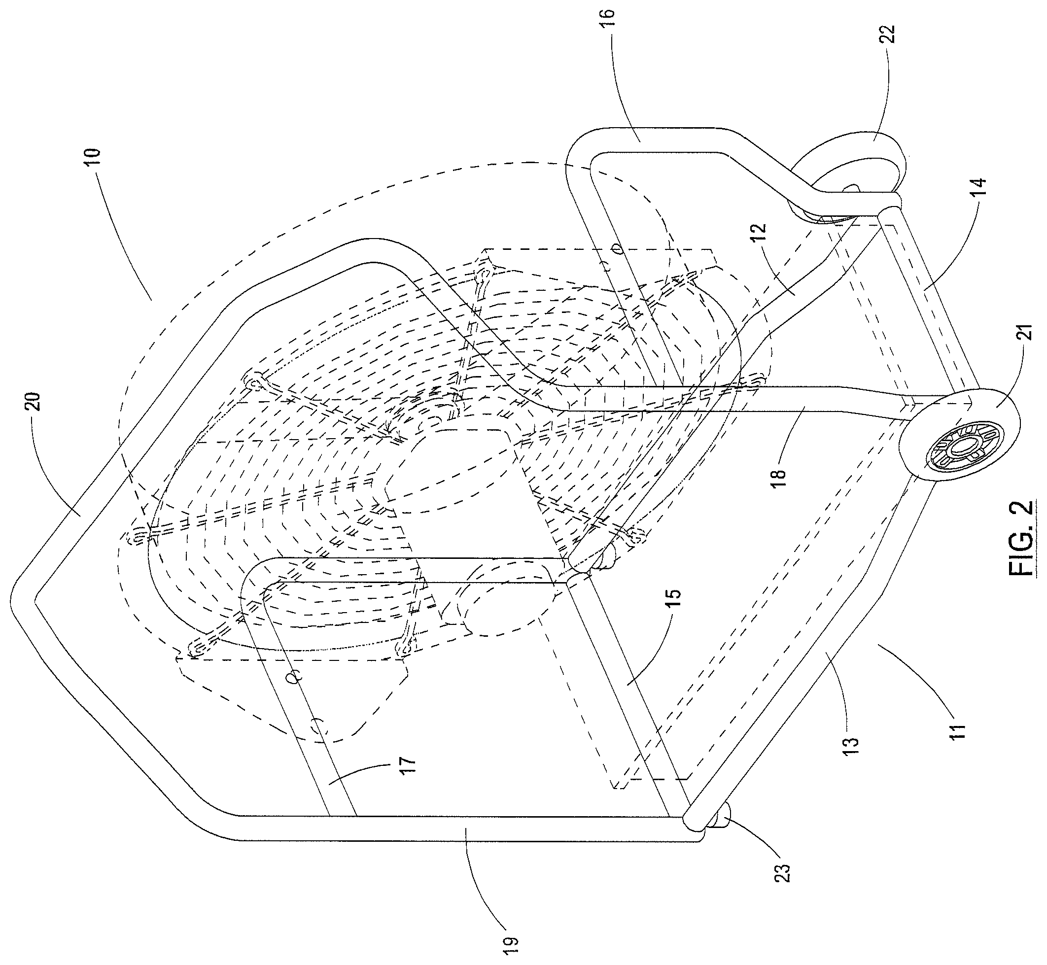 Patent US12345375 Figure 2 – Support frame for positive pressure blower
