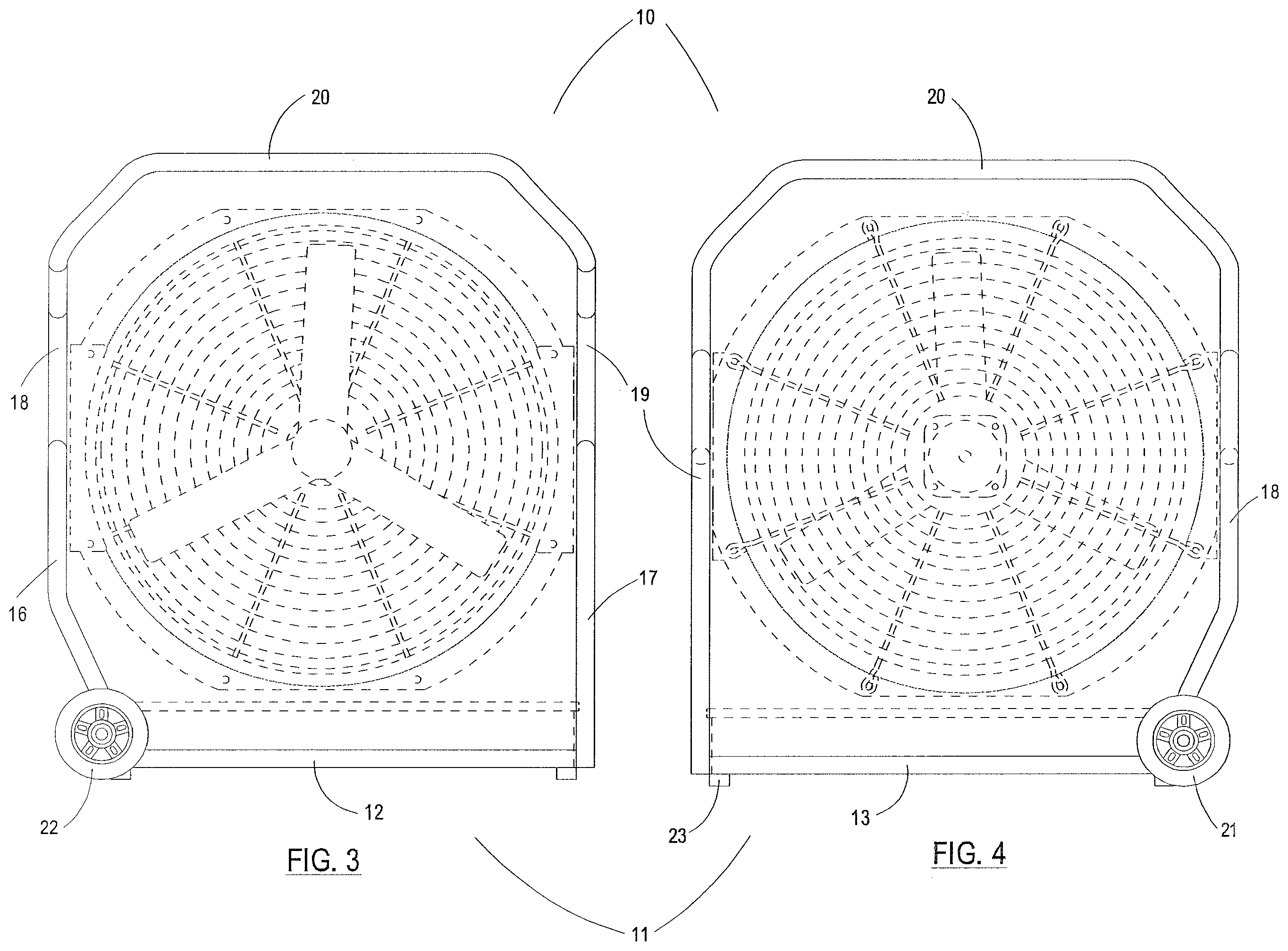 Patent US12345375 Figure 3 – Support frame for positive pressure blower