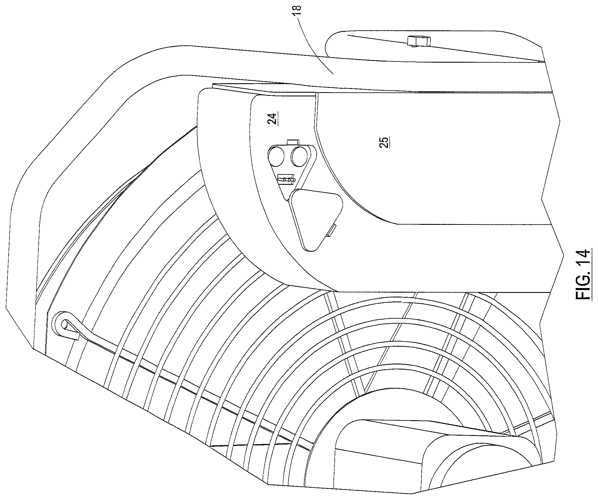 Patent US12345375 Figure 12 – Support frame for positive pressure blower