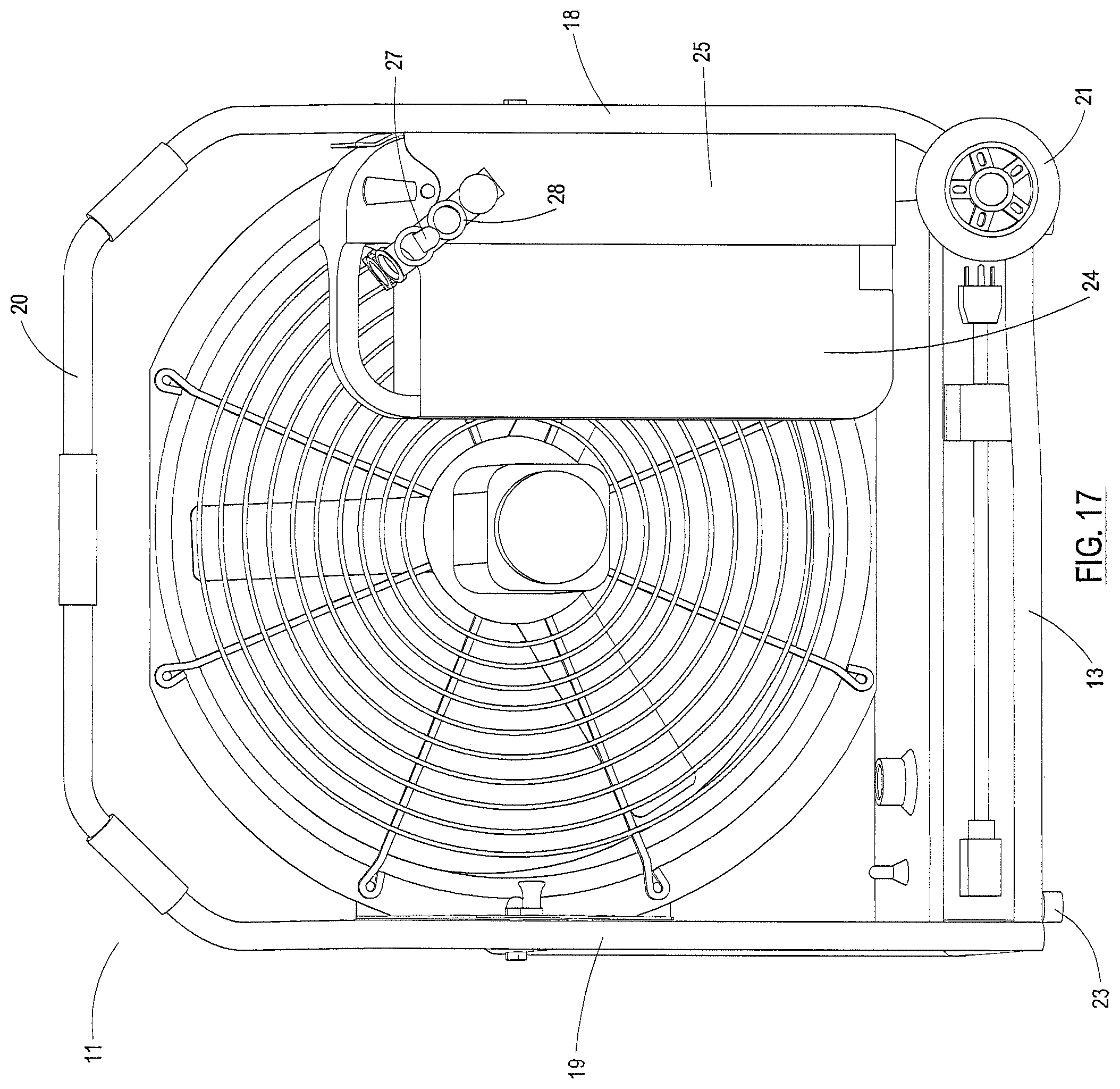Patent US12345375 Figure 15 – Support frame for positive pressure blower