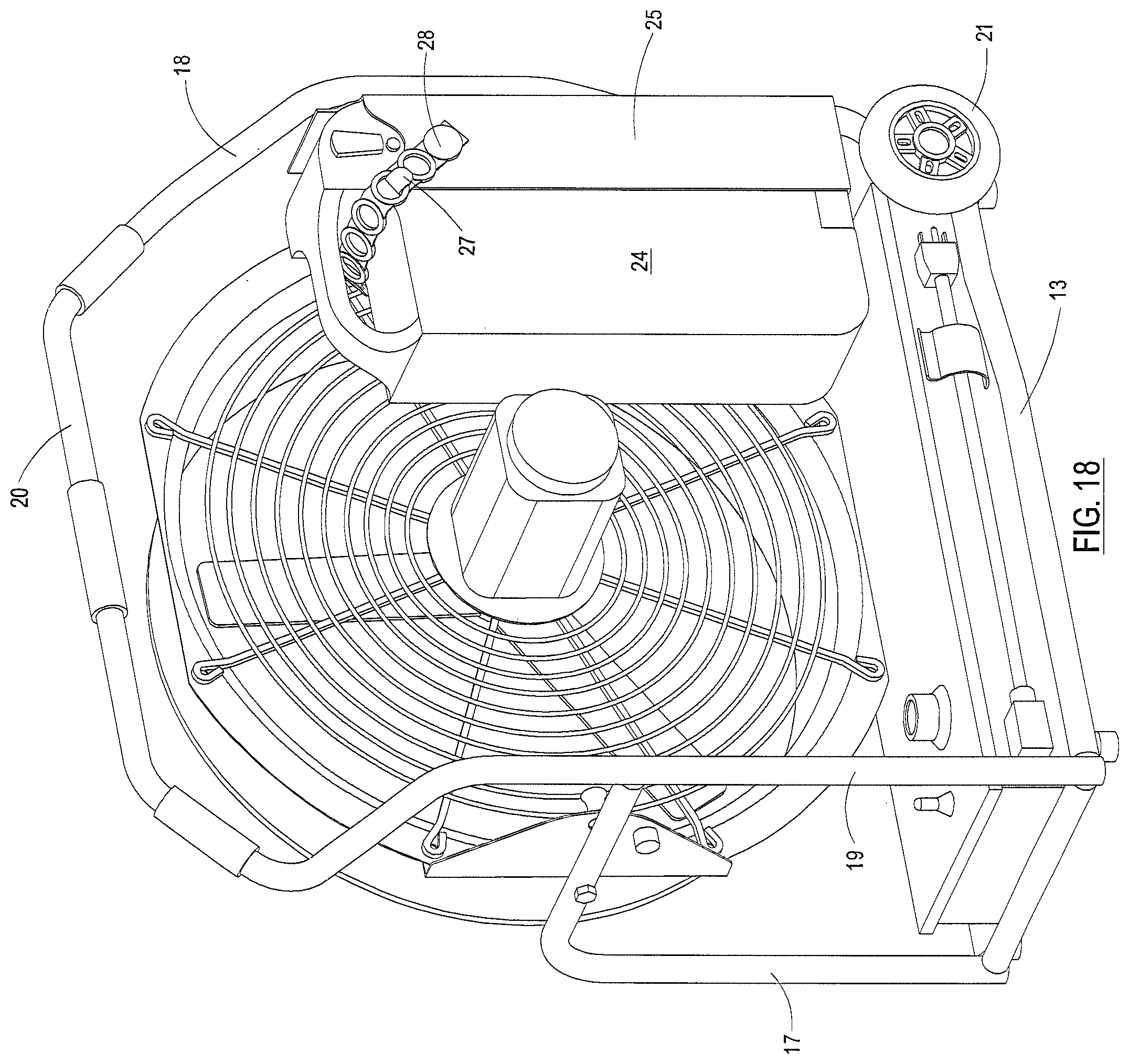 Patent US12345375 Figure 16 – Support frame for positive pressure blower