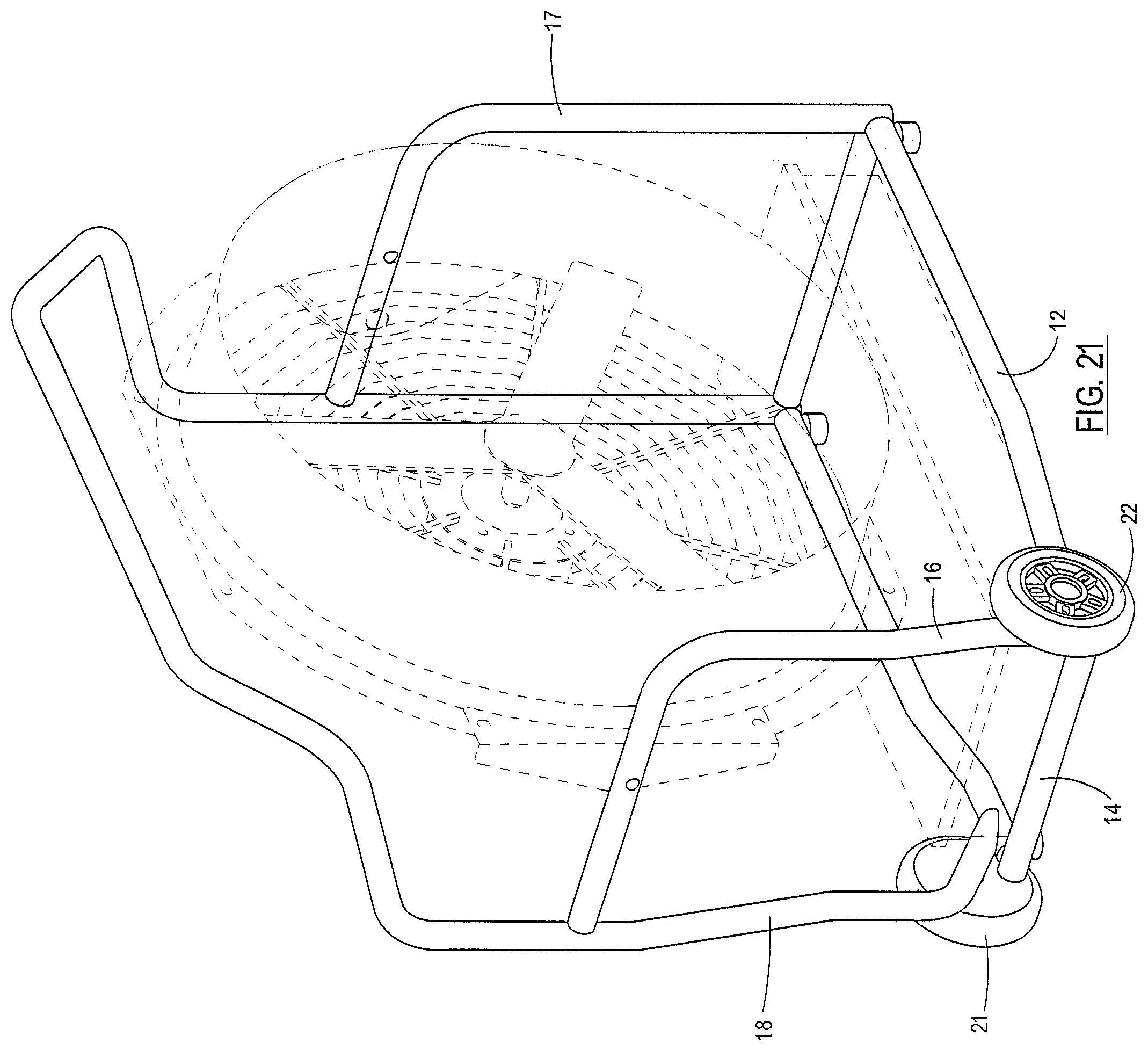 Patent US12345375 Figure 19 – Support frame for positive pressure blower