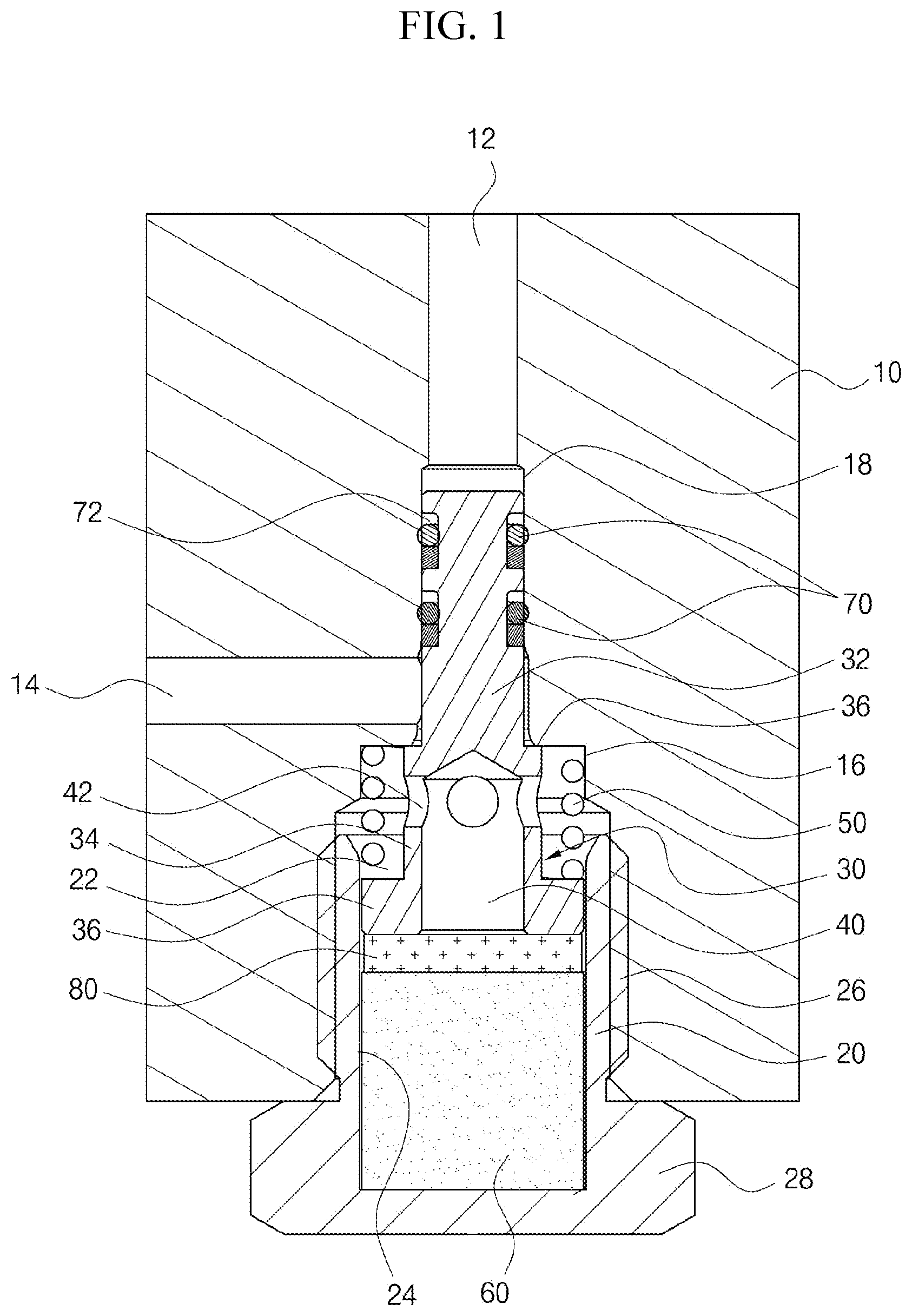 Patent US12345378 — Pressure relief device for high-pressure vessel — Figure 1