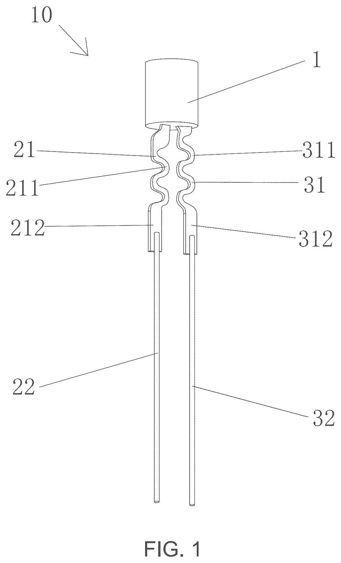 Patent US12345382 Figure 1 – LED glass bulb and LED light string