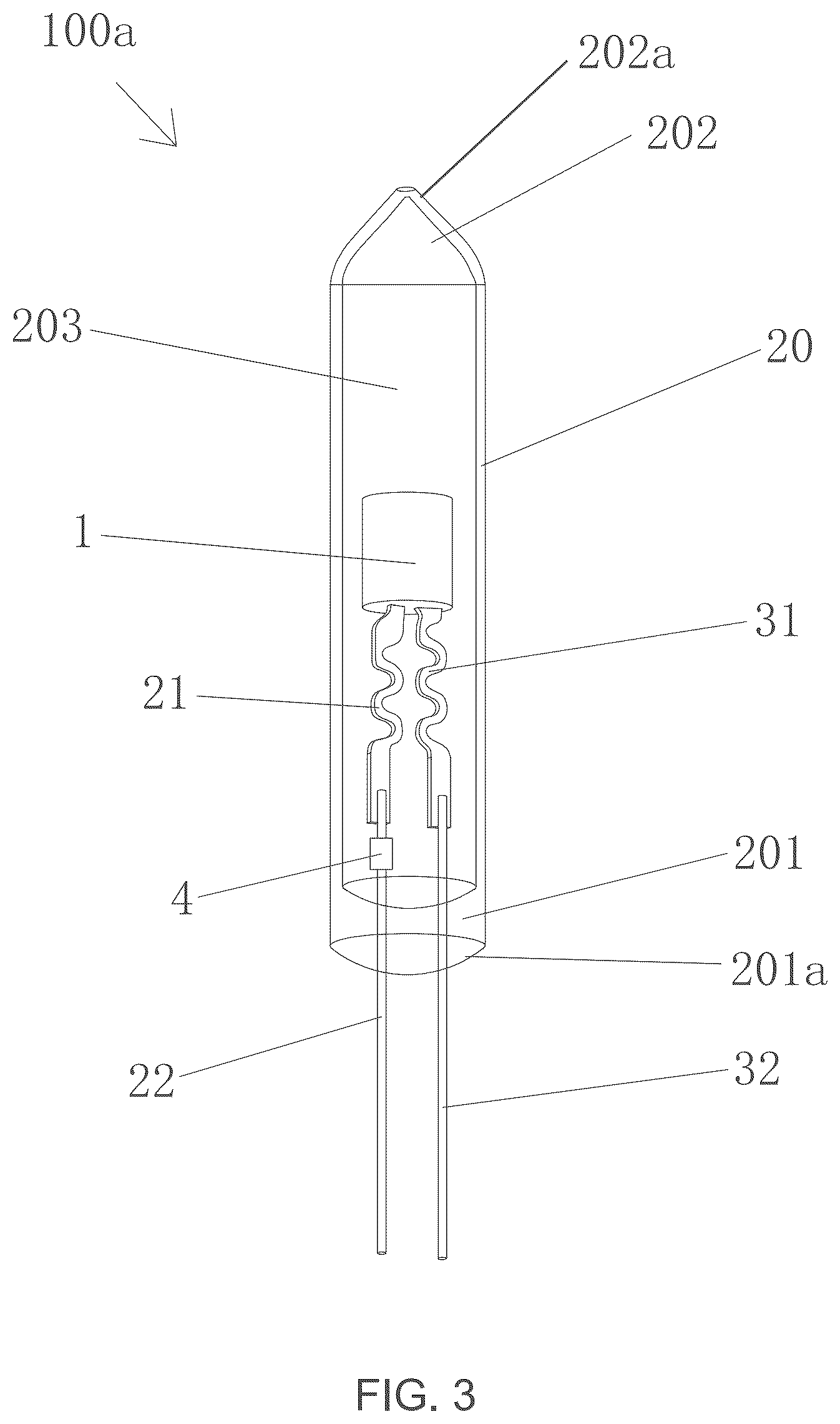 Patent US12345382 Figure 3 – LED glass bulb and LED light string