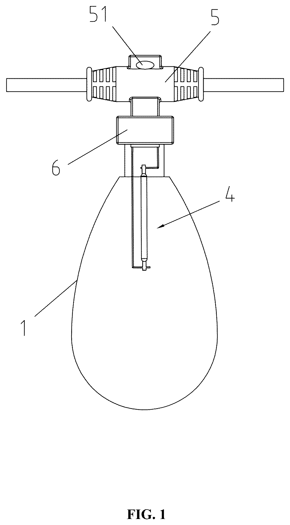 Patent US12345383 — Fastening type waterproof LED lamp and fastening type waterproof light string — Figure 1
