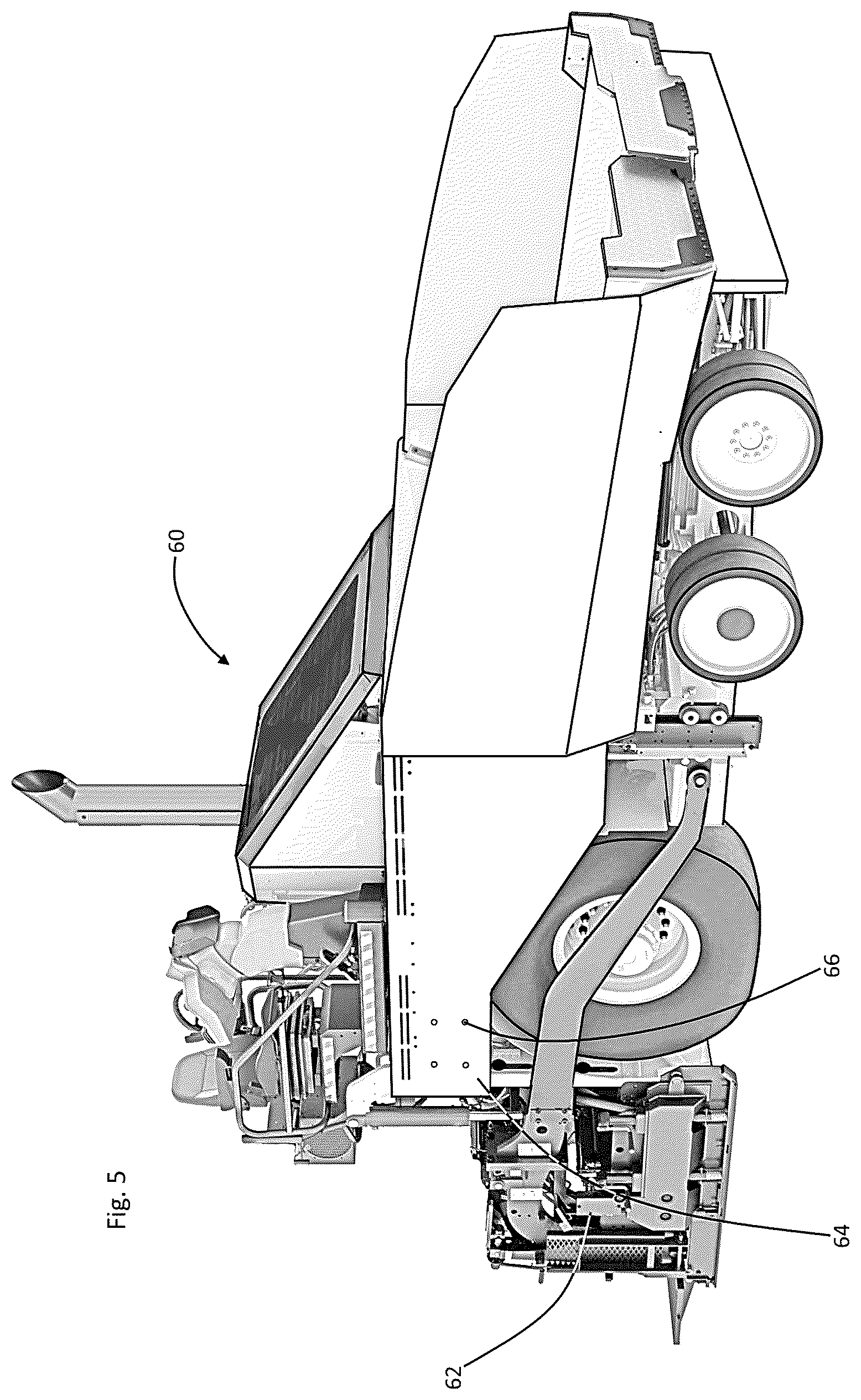 Patent US12345384 Figure 5 – Paving machine lighting assembly