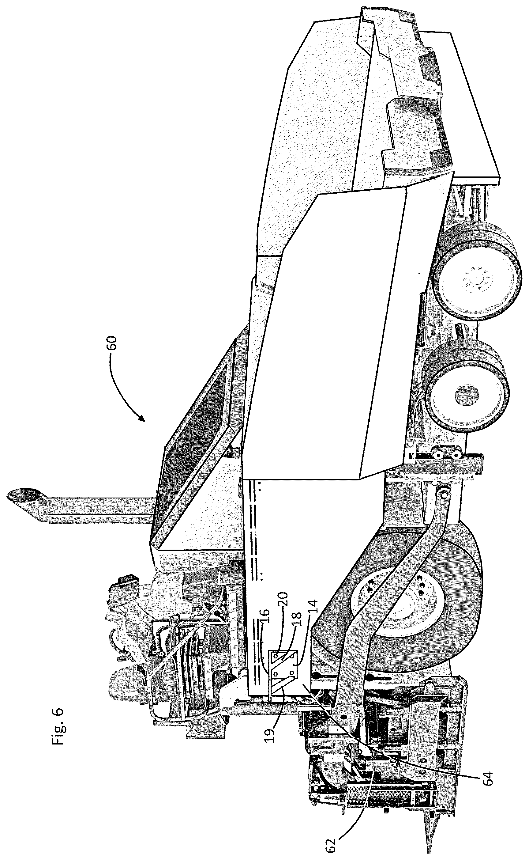 Patent US12345384 Figure 6 – Paving machine lighting assembly