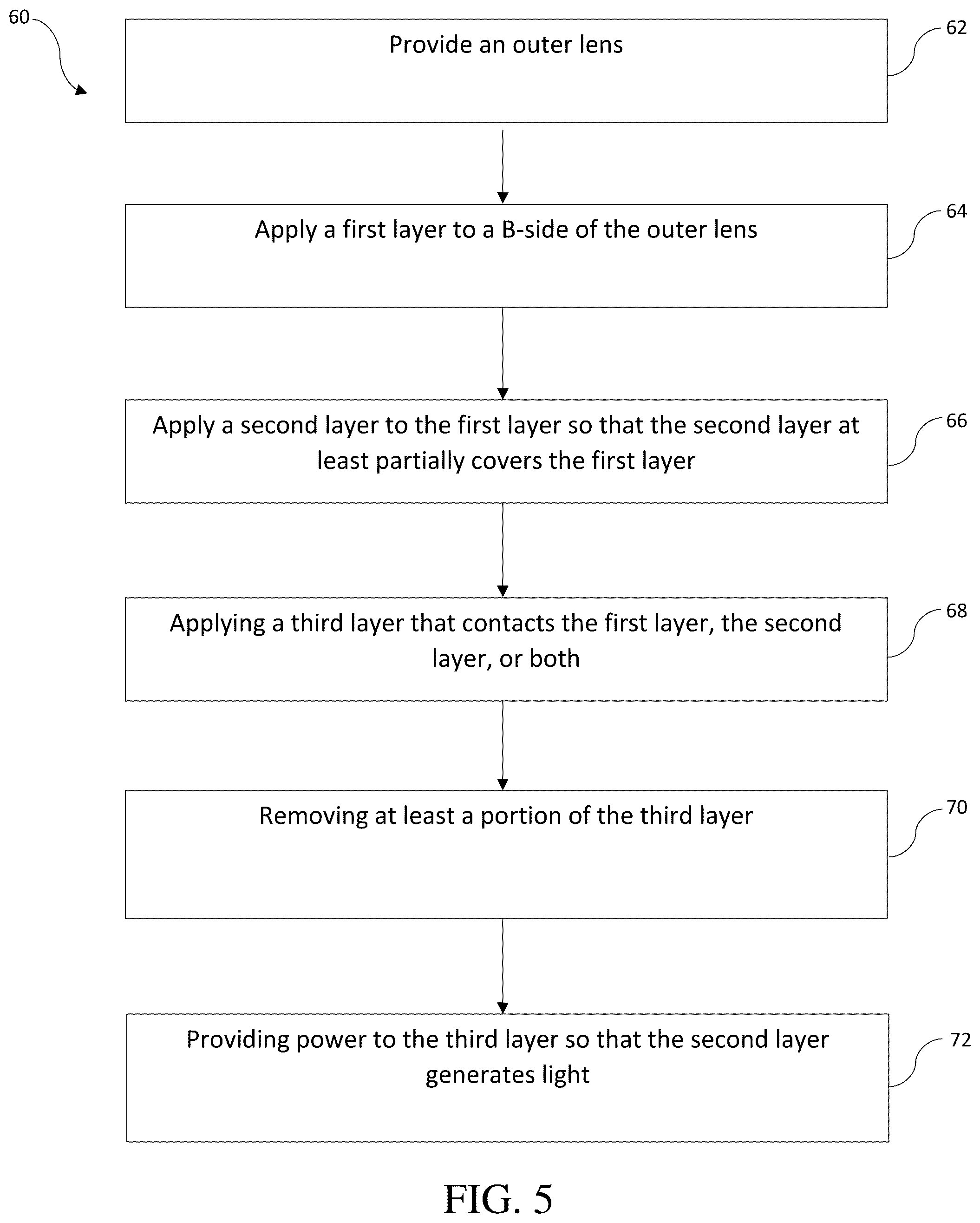 Patent US12345385 Figure 4 – Illuminated component with an electroluminescence light source