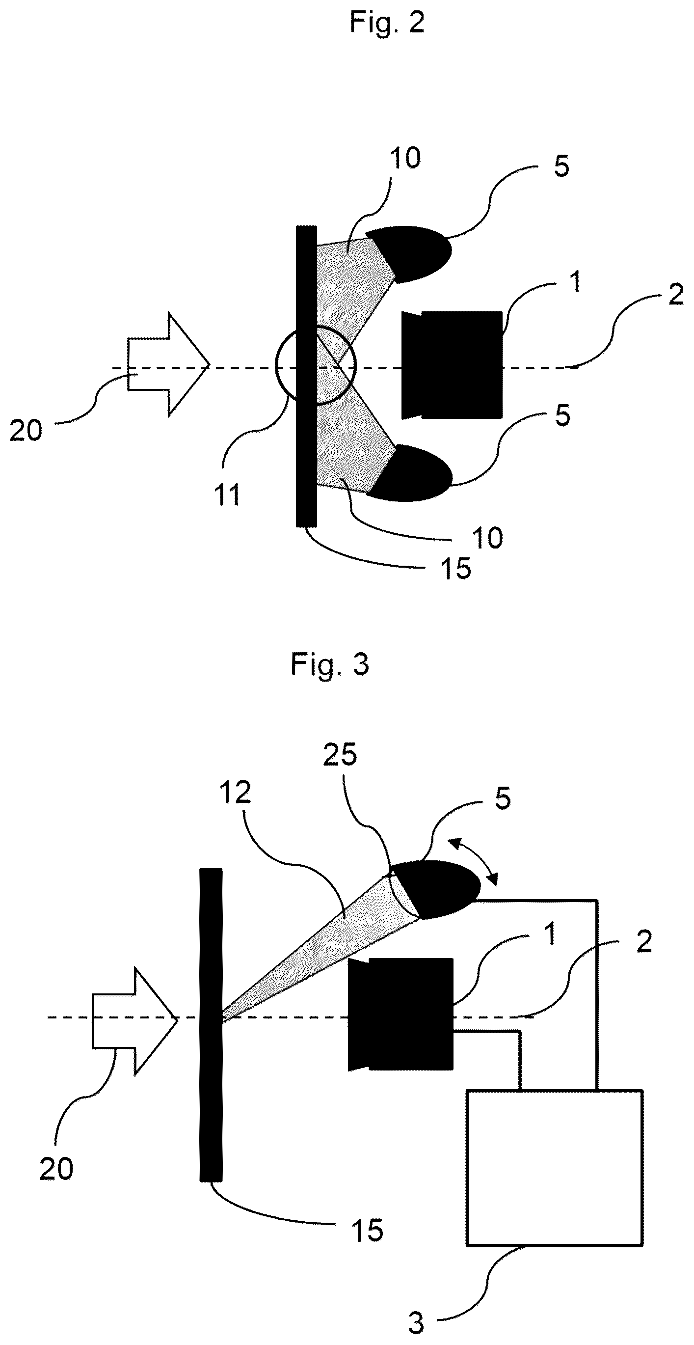 Patent US12345388 Figure 2 – Functional means for imaging device, lighting module, rear view devices, driving assistance system and vehicle