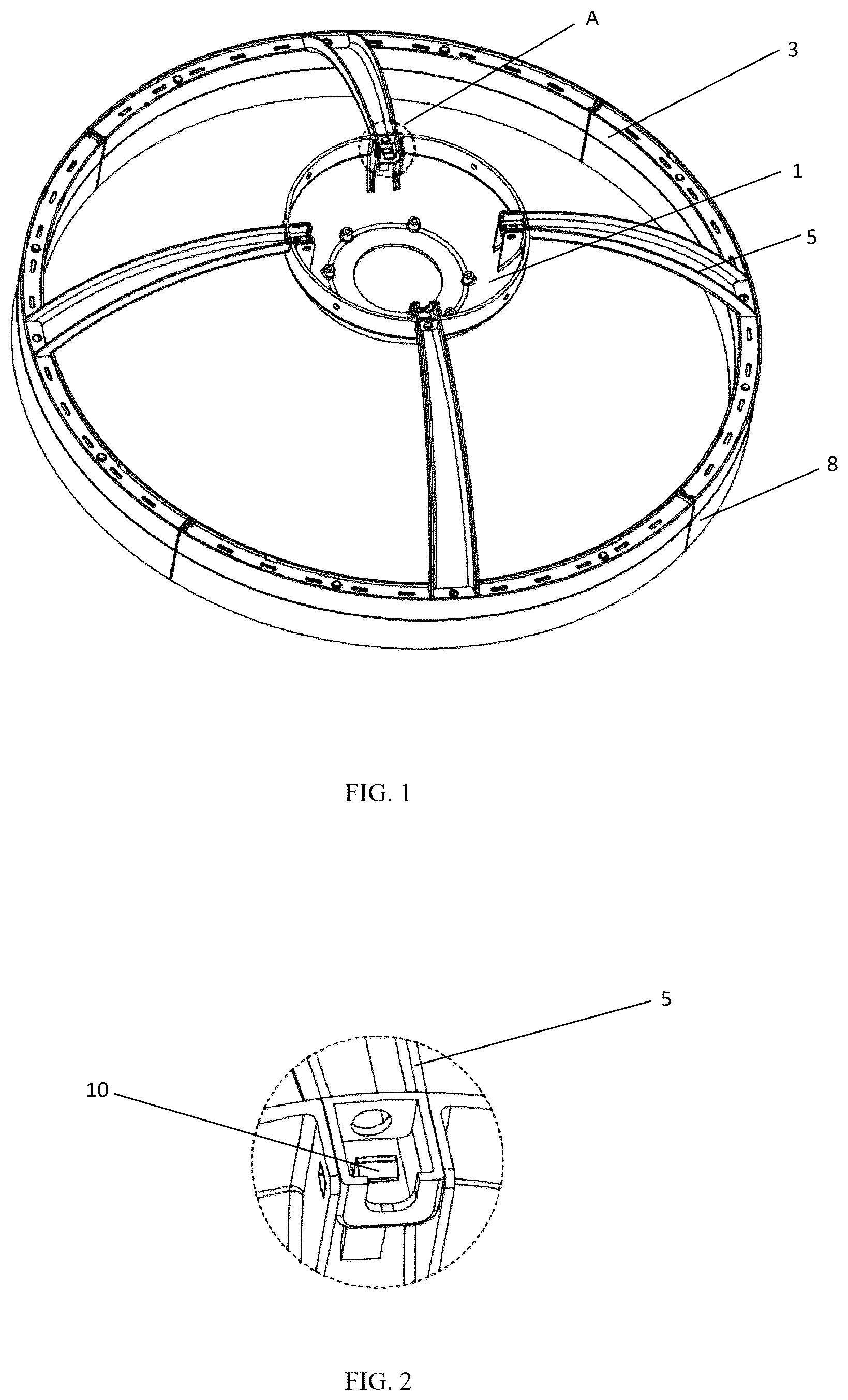 Patent US12345393 — Lamp set module with t-shaped connecting rod — Figure 1