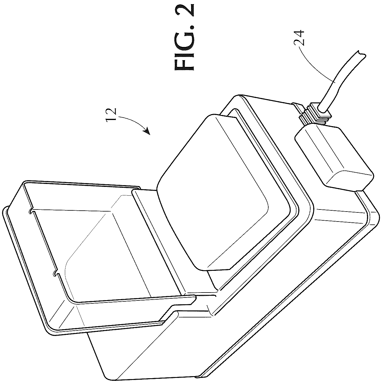 Patent US12345399 Figure 2 – Pluggable low voltage outdoor watertight lighting system for path lighting