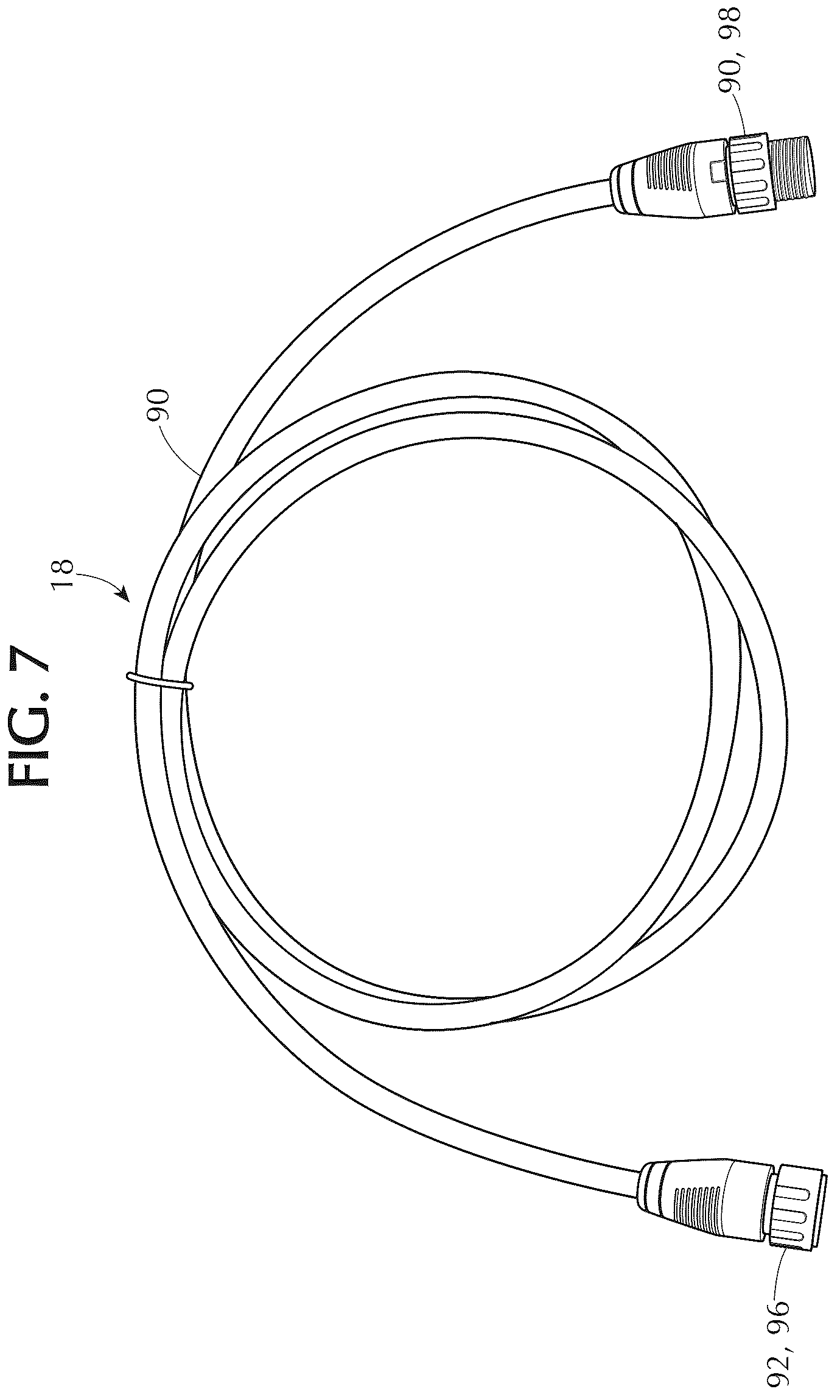 Patent US12345399 Figure 7 – Pluggable low voltage outdoor watertight lighting system for path lighting