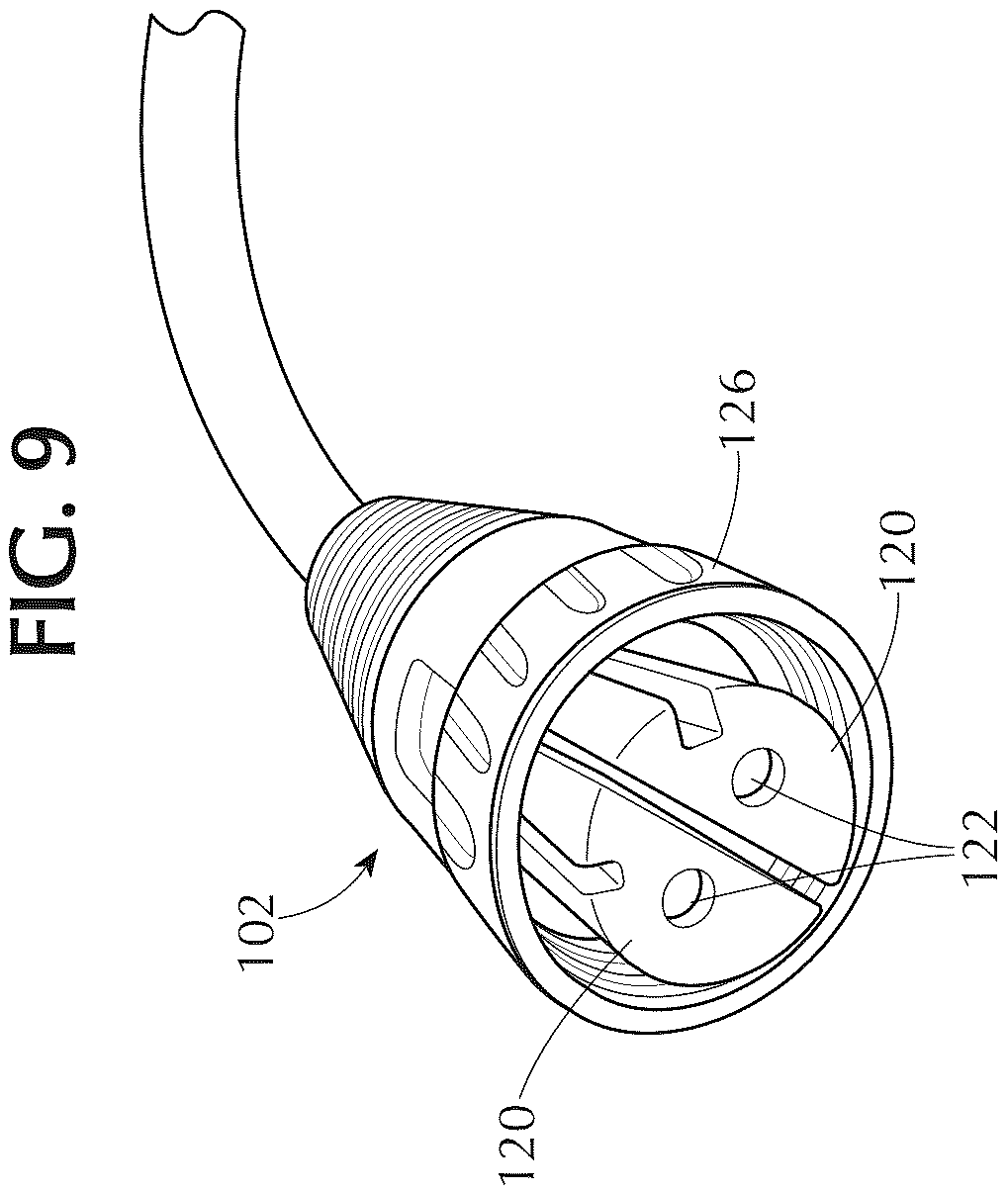 Patent US12345399 Figure 9 – Pluggable low voltage outdoor watertight lighting system for path lighting