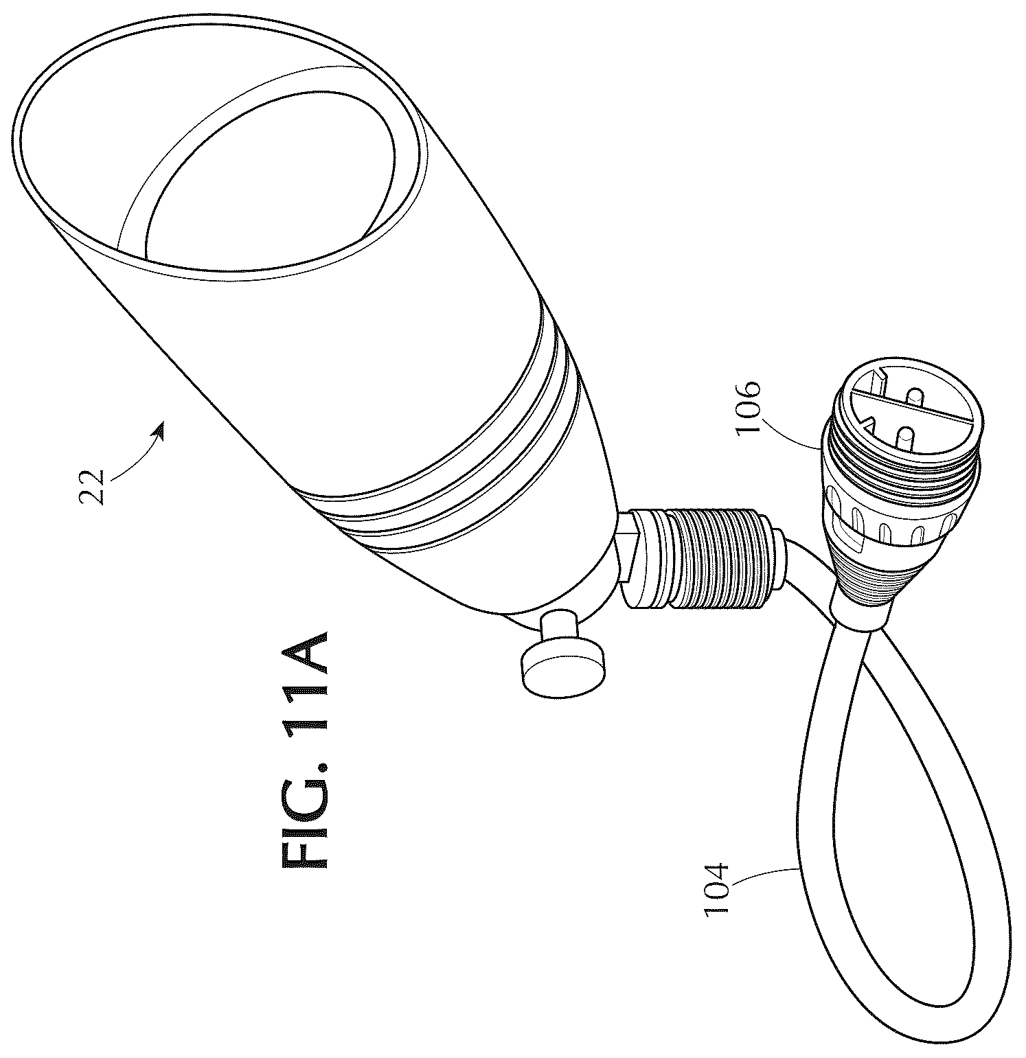 Patent US12345399 Figure 11 – Pluggable low voltage outdoor watertight lighting system for path lighting