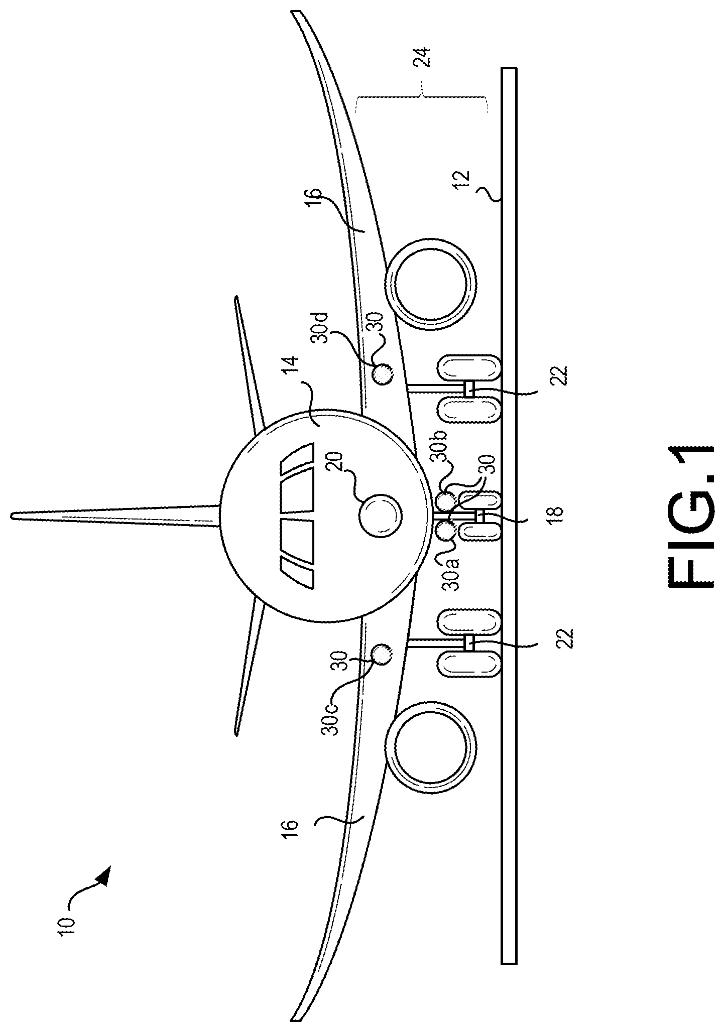 Patent US12345401 Figure 1 – Smart landing light deicing using advanced transparent metal mesh conductor