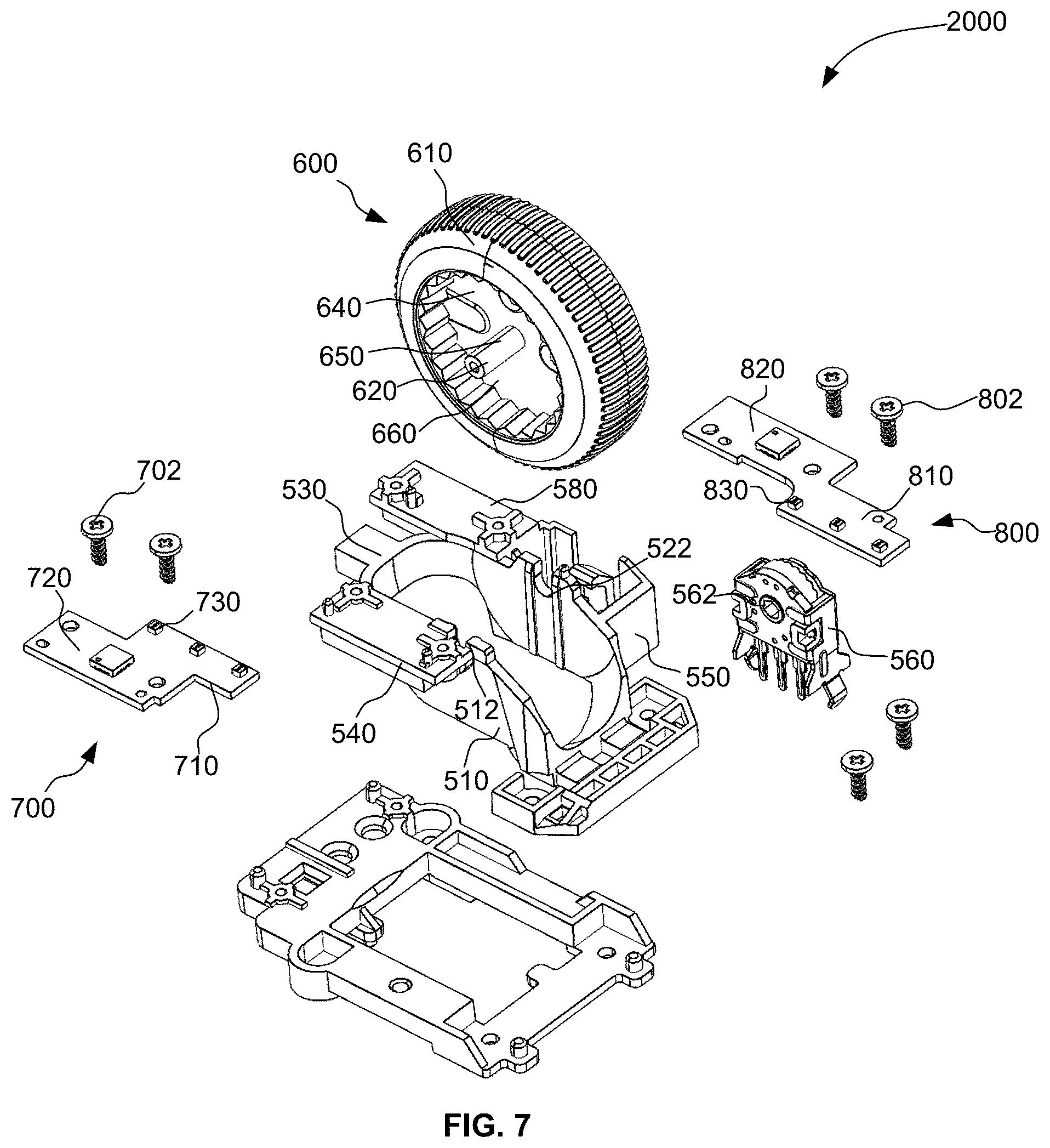 Patent US12345402 Figure 7 – Scroll wheel with lighting