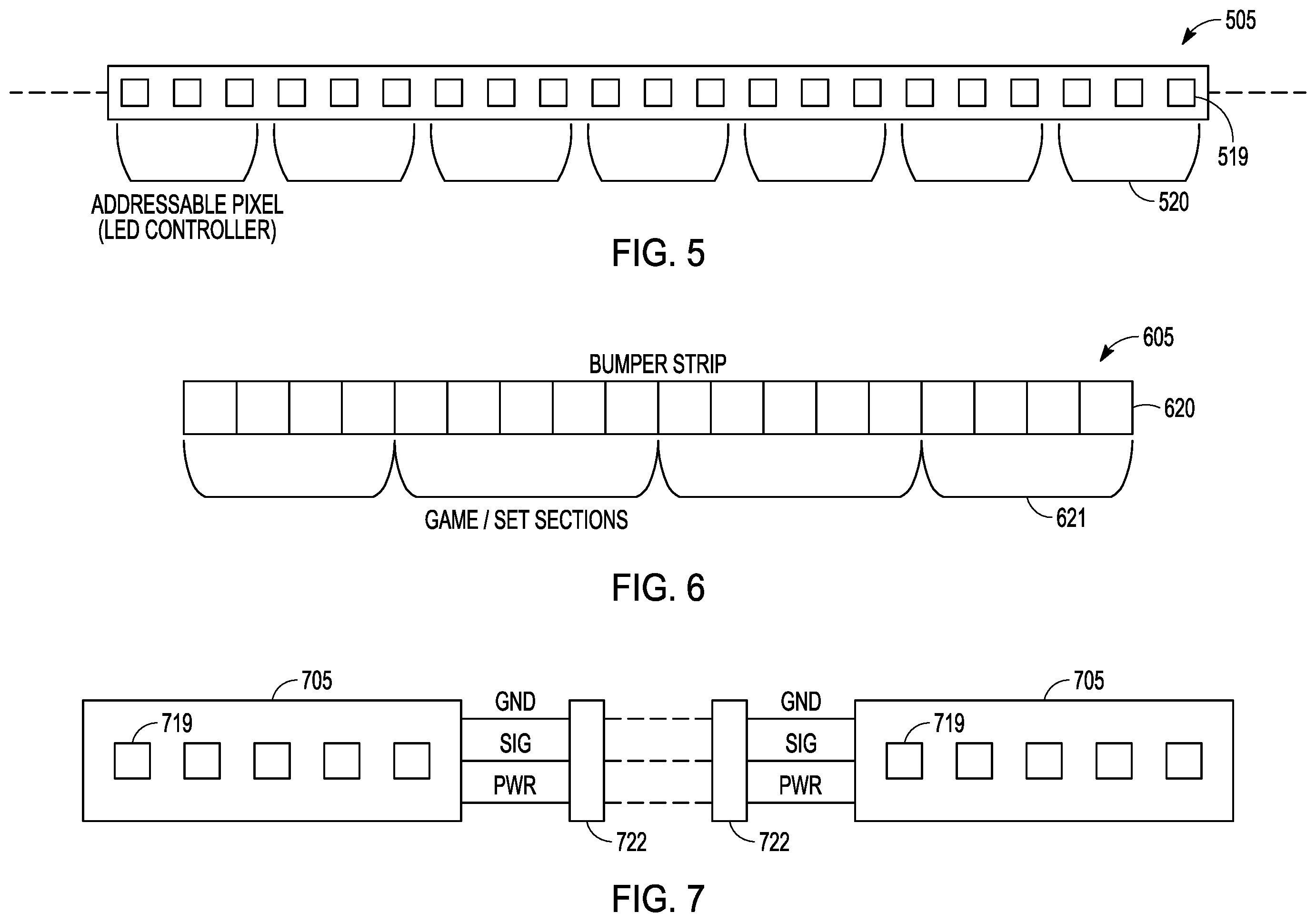 Patent US12345406 Figure 5 – Interactive LED system for enhancing billiard gameplay