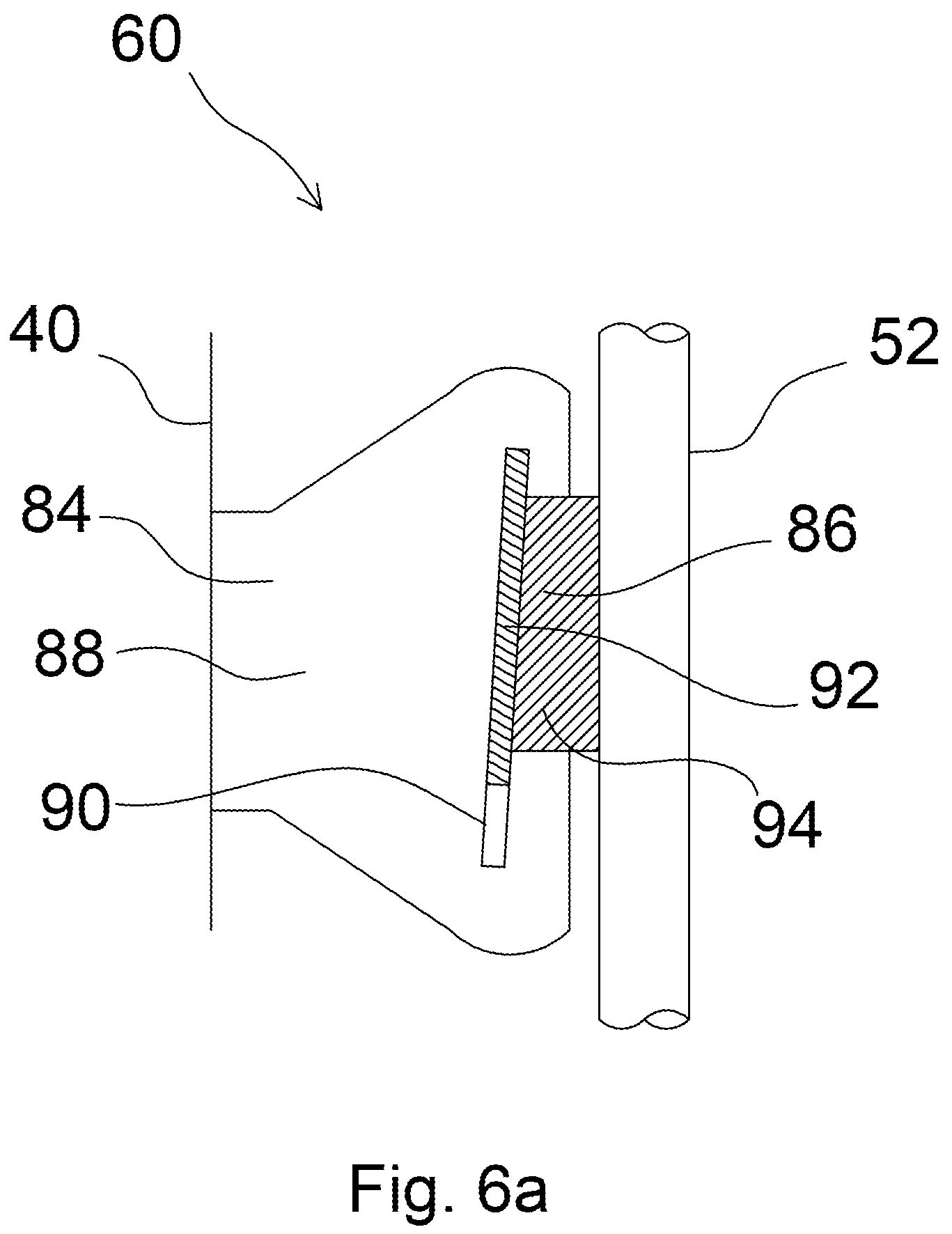 Patent US12345411 Figure 6 – Arrangement for a method of supporting a side wall of a vertical flue gas pass in a thermal power steam generator
