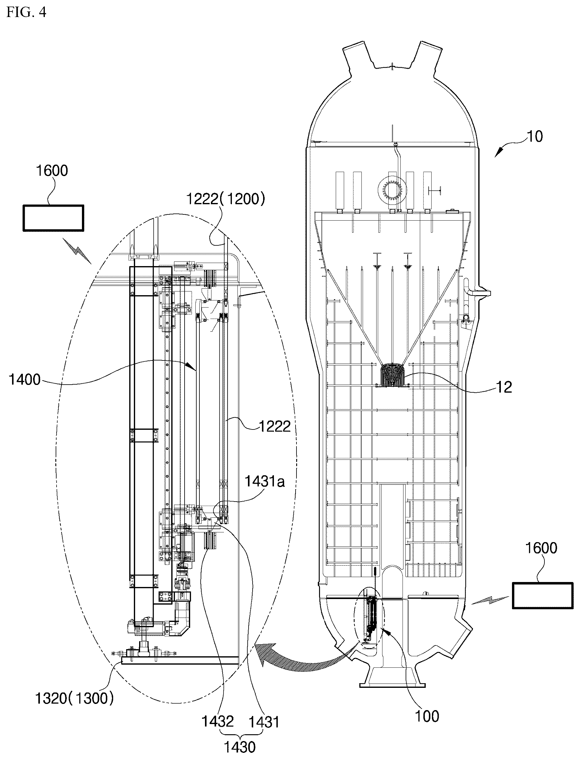 Patent US12345412 Figure 4 – Apparatus and method of removing foreign substances from steam generator