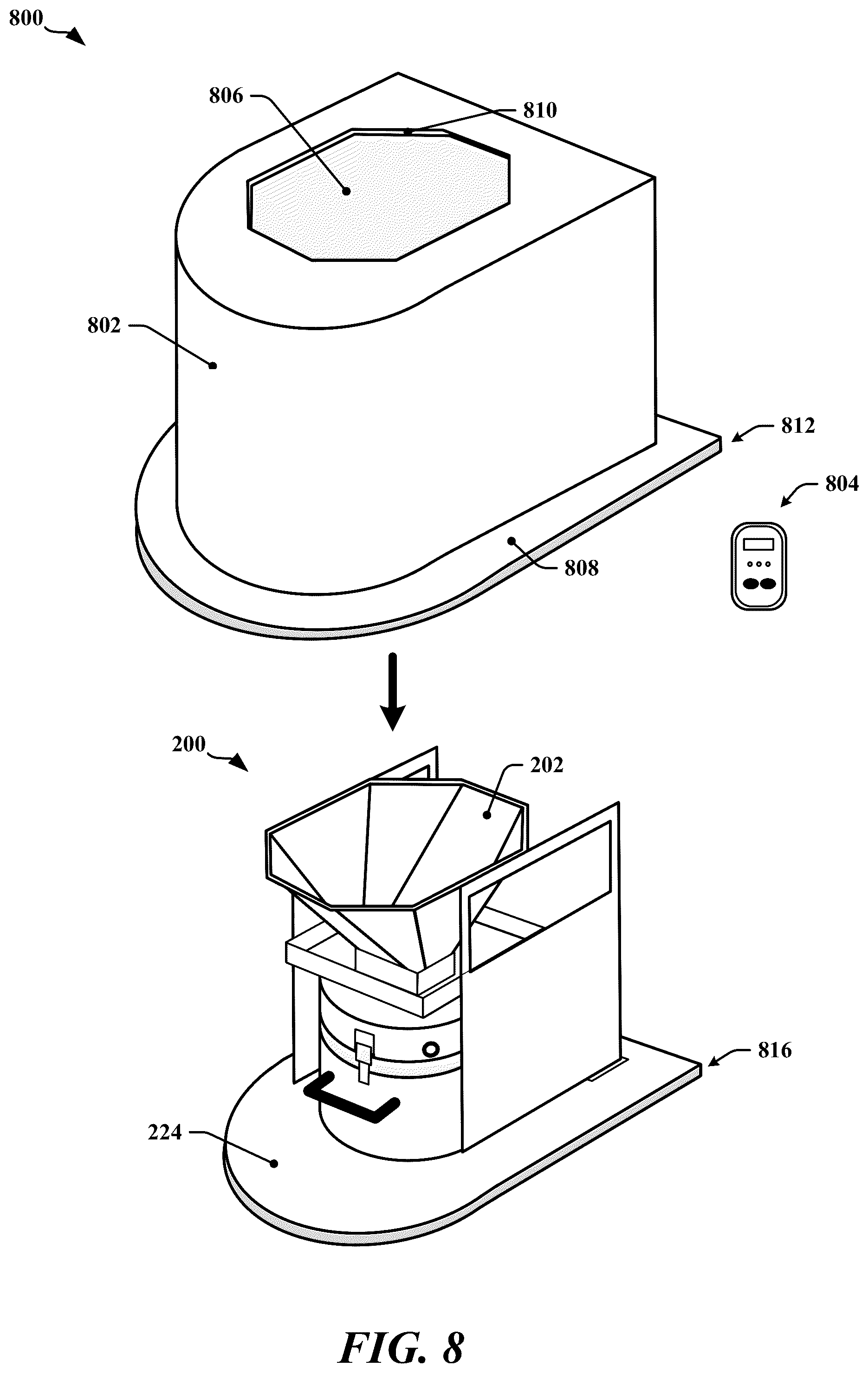 Patent US12345413 Figure 8 – Compact waste combustion system