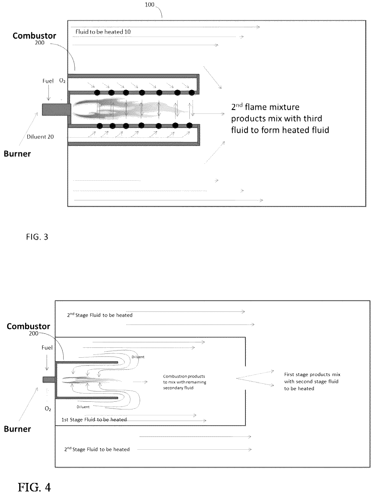 Patent US12345414 Figure 2 – Method for enhancing combustion reactions in high heat transfer environments