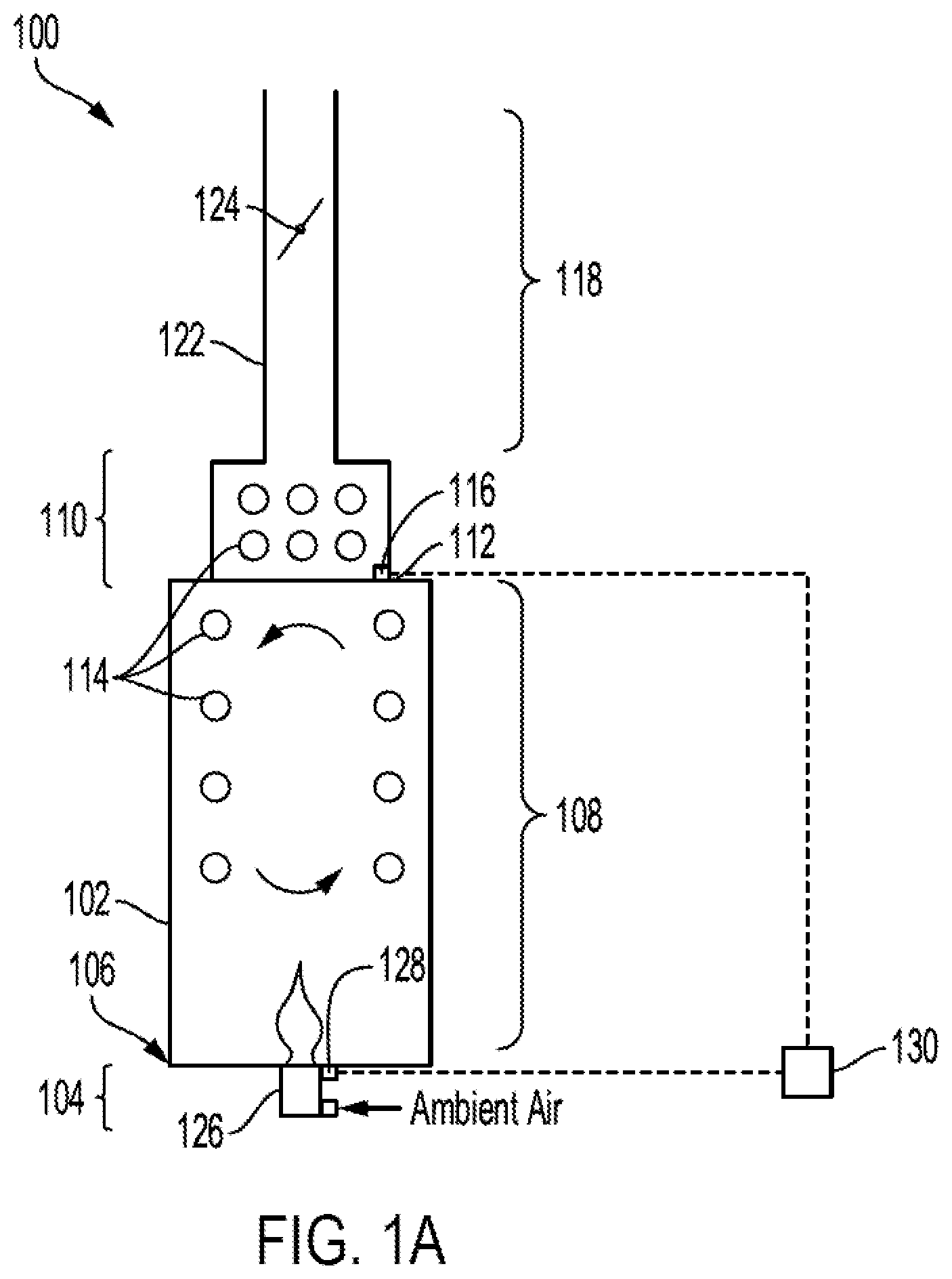 Patent US12345416 — Methods and systems for minimizing NO x and CO emissions in natural draft heaters — Figure 1