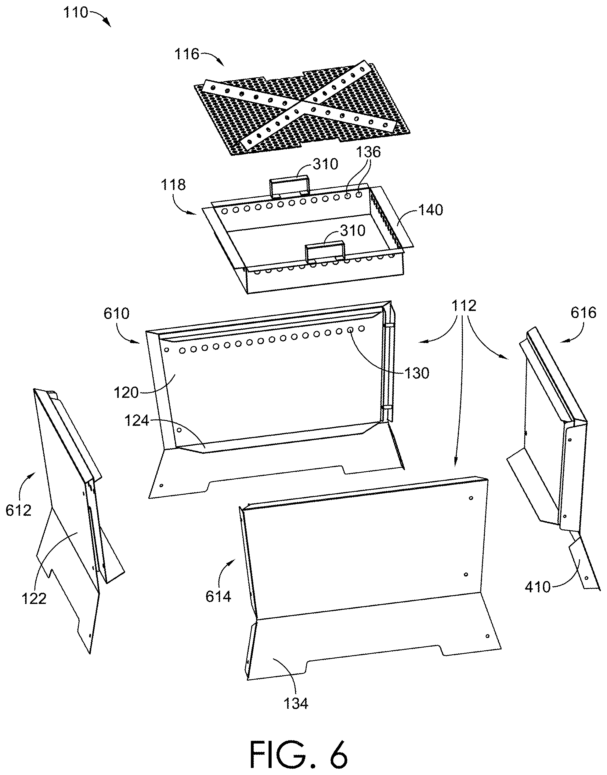 Patent US12345419 Figure 3 – Assemblable fire pit