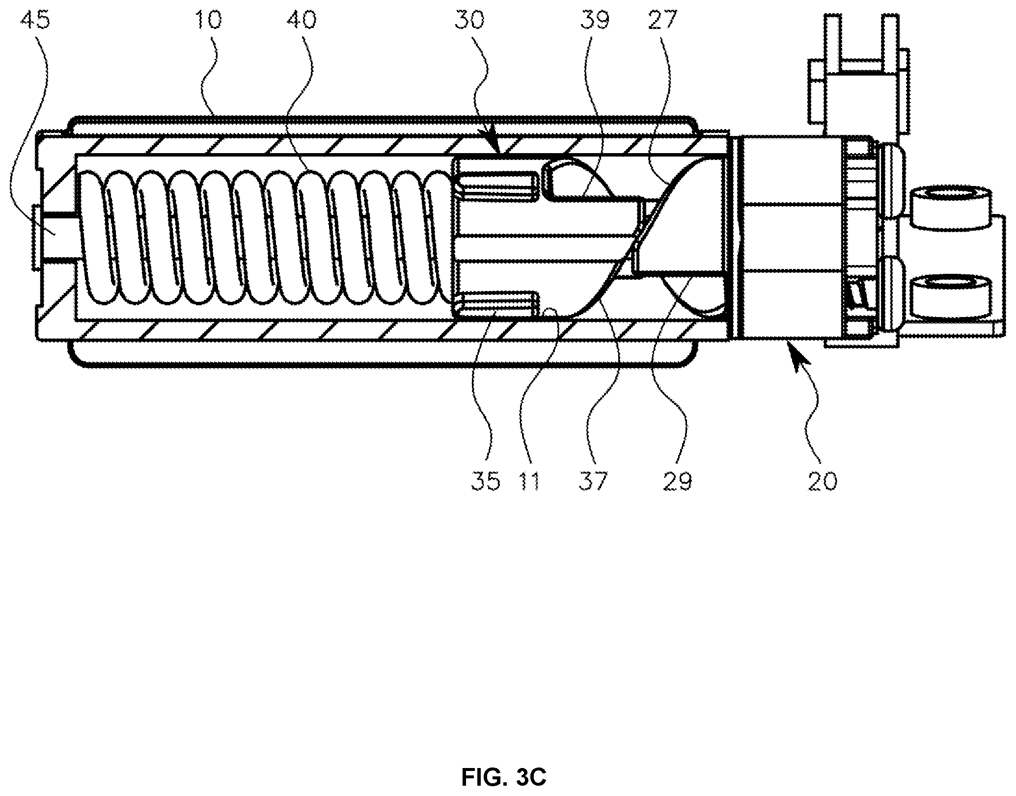 Patent US12345420 Figure 6 – Door hinge for oven