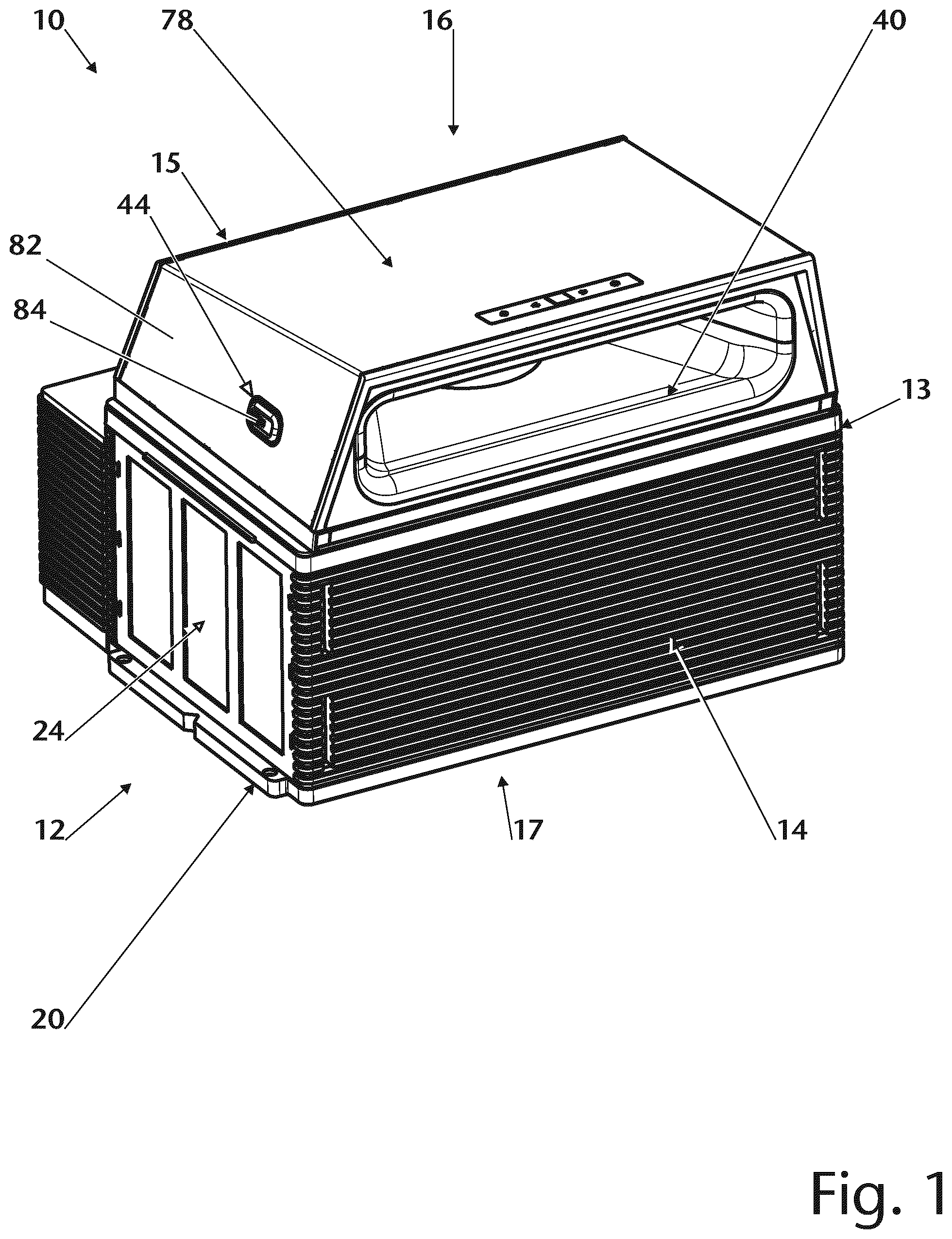 Patent US12345421 Figure 1 – Device for extracting vapours and method for extracting vapours by means of the device and use of the device for extracting vapours