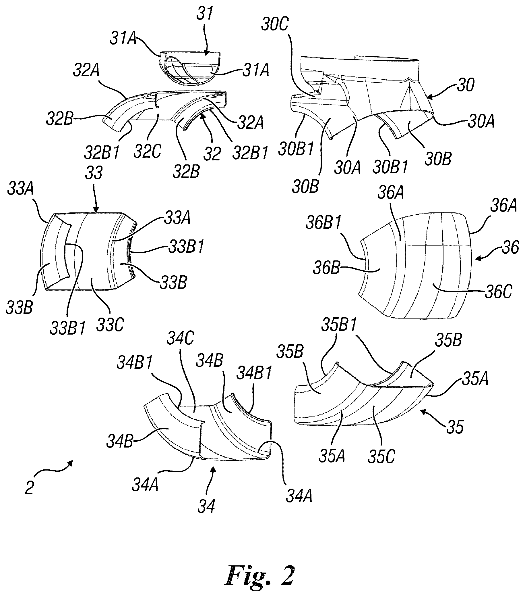 Patent US12345422 Figure 2 – Fan assembly for extractor hood for hobs