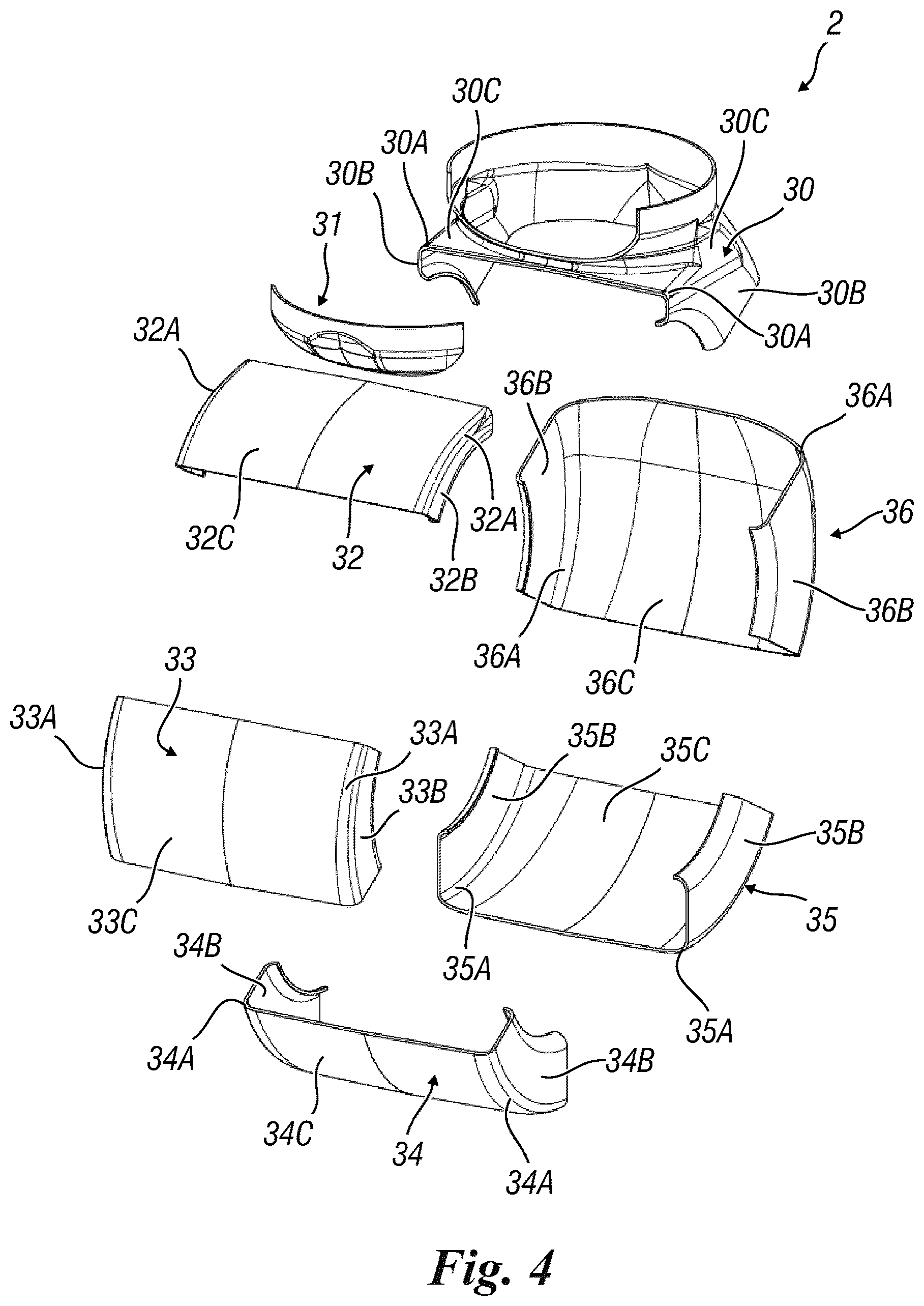 Patent US12345422 Figure 4 – Fan assembly for extractor hood for hobs