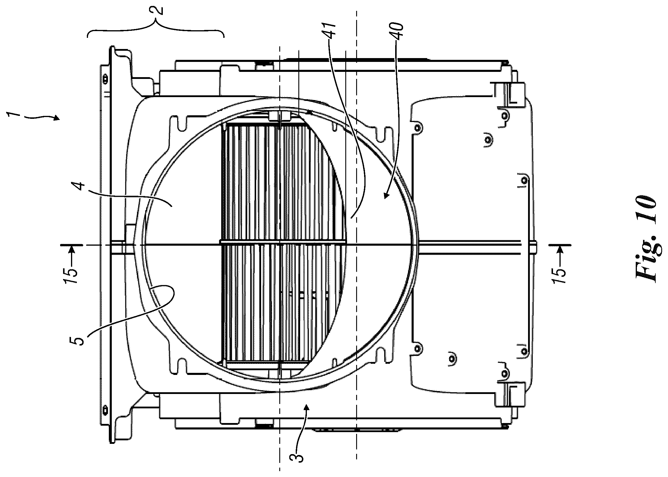 Patent US12345422 Figure 7 – Fan assembly for extractor hood for hobs